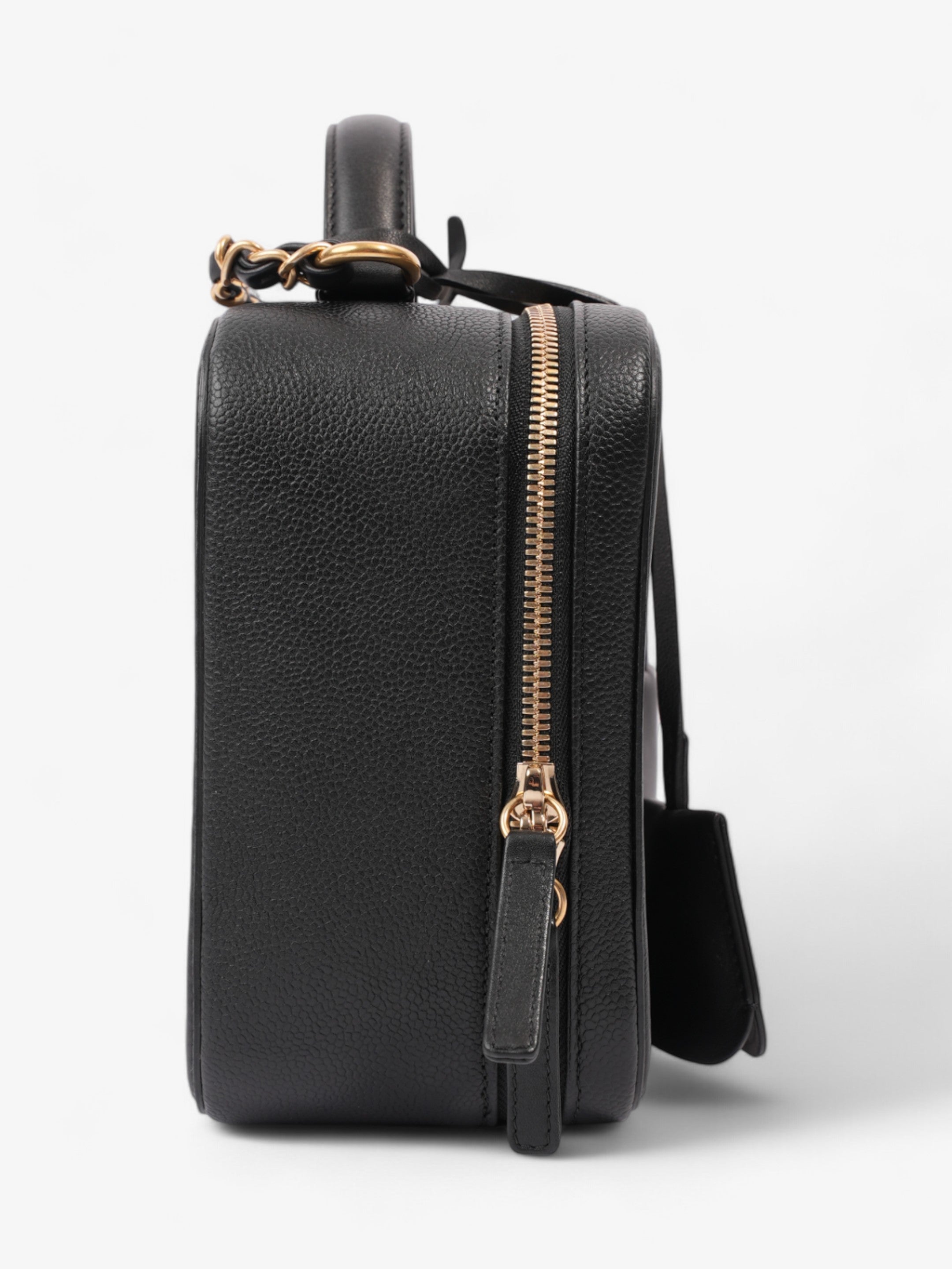 Chanel CC Vanity Case Black Caviar Leather