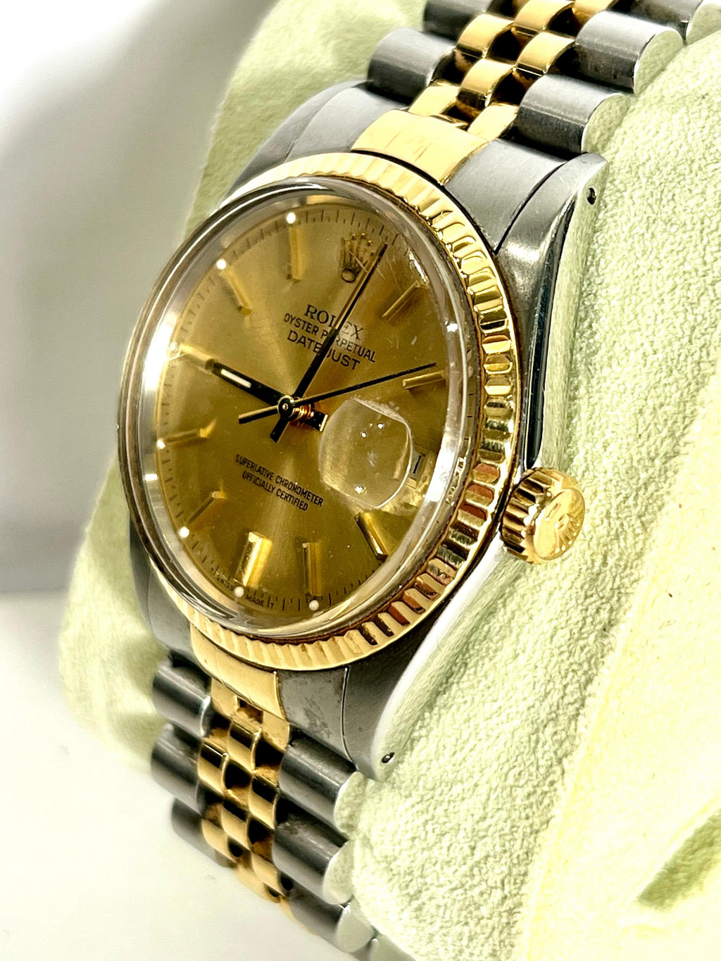 ROLEX DATEJUST 16013 36MM TWO-TONE WATCH
