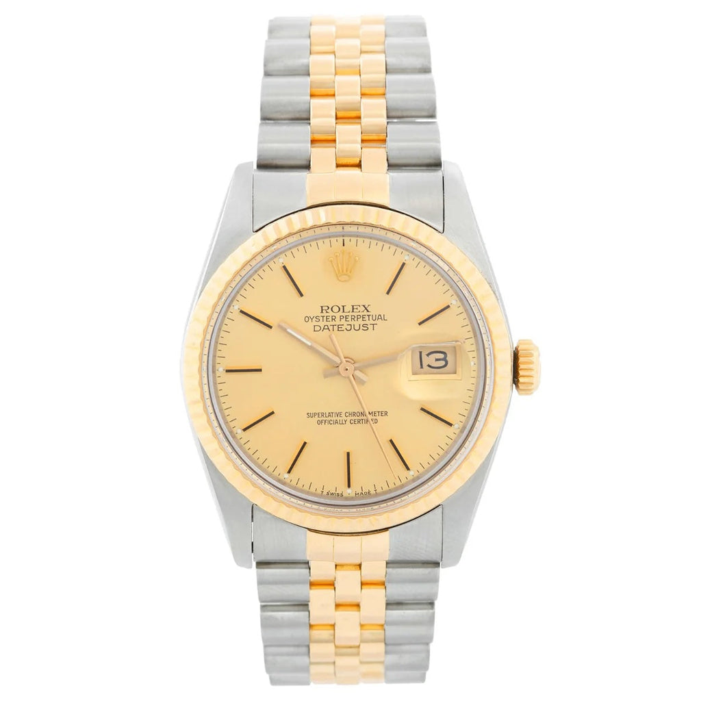 ROLEX DATEJUST 16013 36MM TWO-TONE WATCH