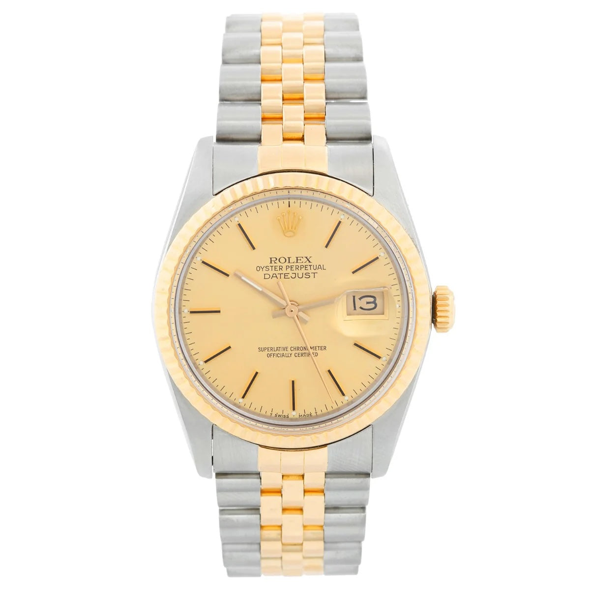 ROLEX DATEJUST 16013 36MM TWO-TONE WATCH