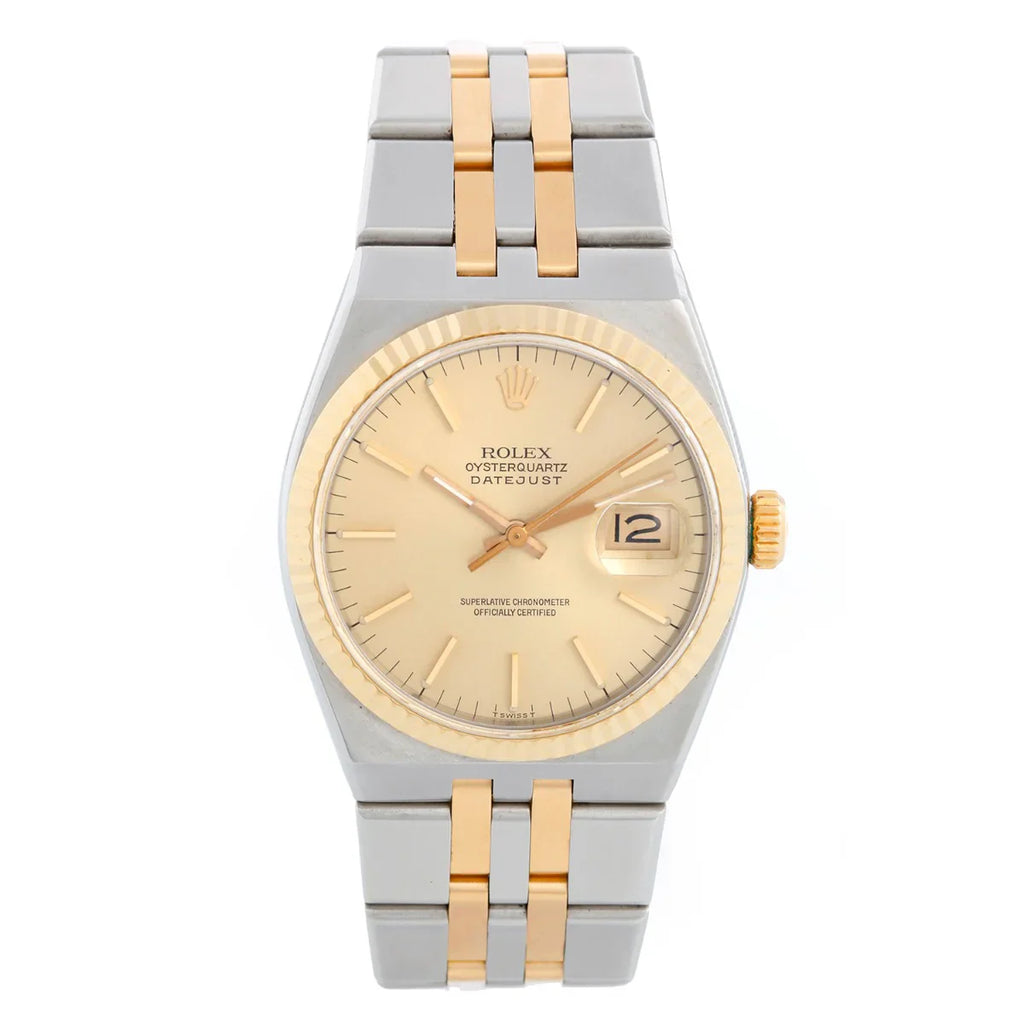 ROLEX DATEJUST 17013 18K & STEEL 36MM QUARTZ WATCH