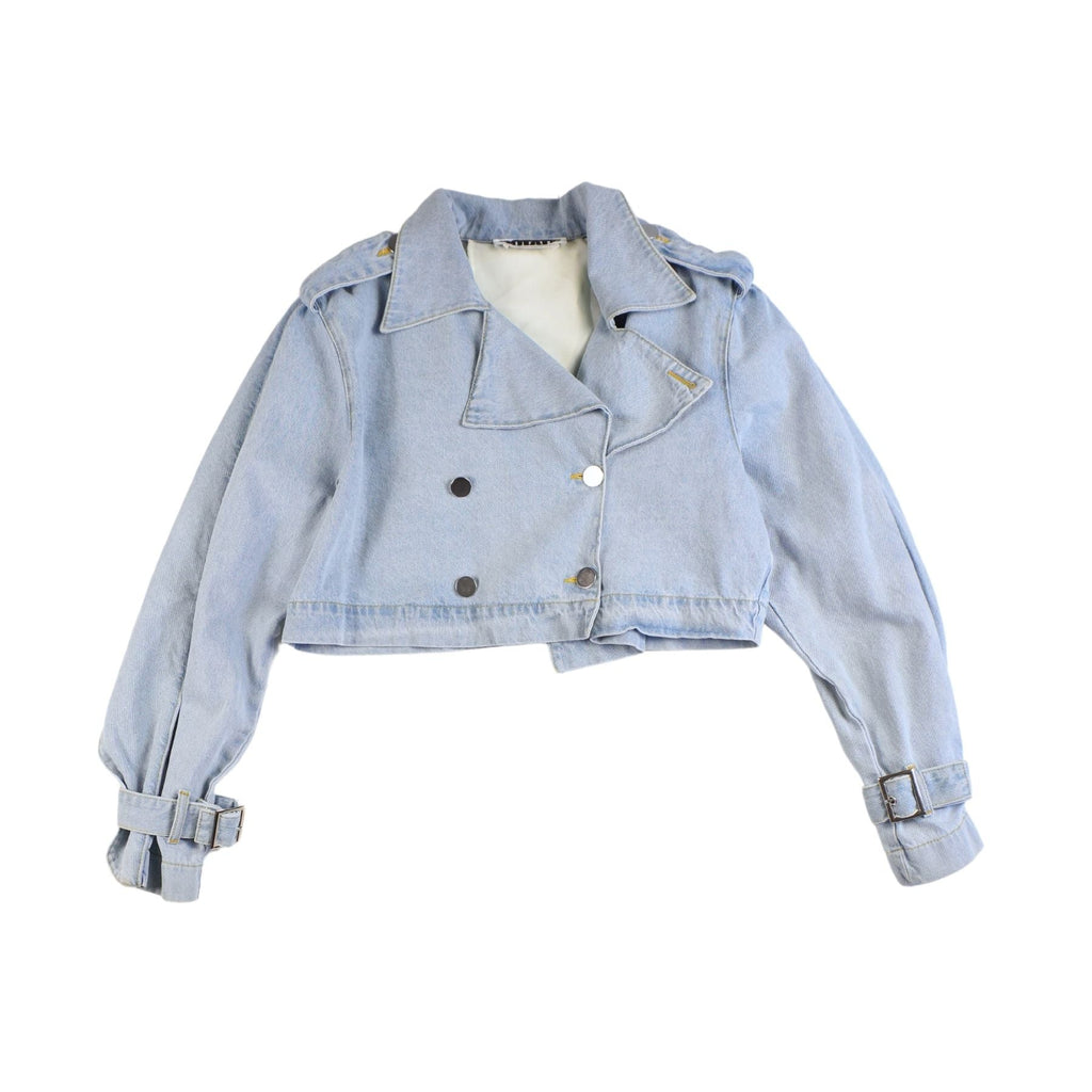 Rotate Cropped Denim Jacket - Women's O/S
