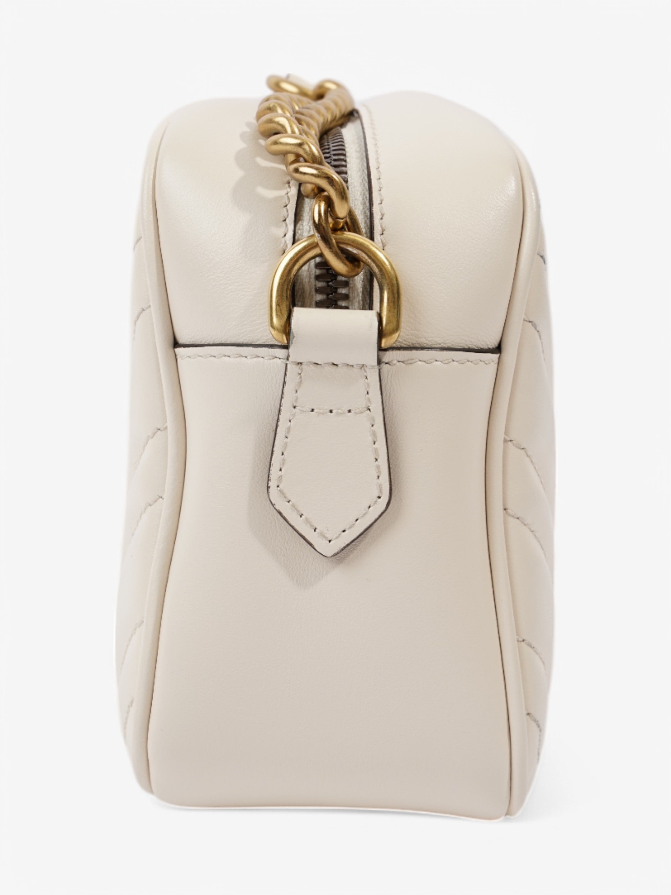 Gucci GG Marmont White Matelasse Leather Small