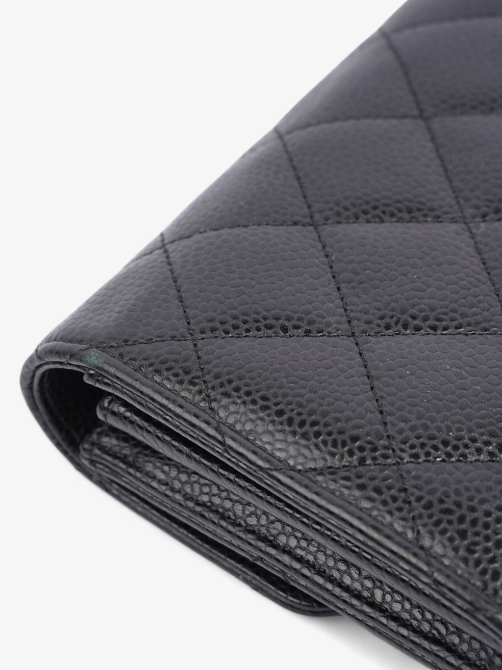 Chanel Classic Flap Wallet Black / Gold Caviar Leather