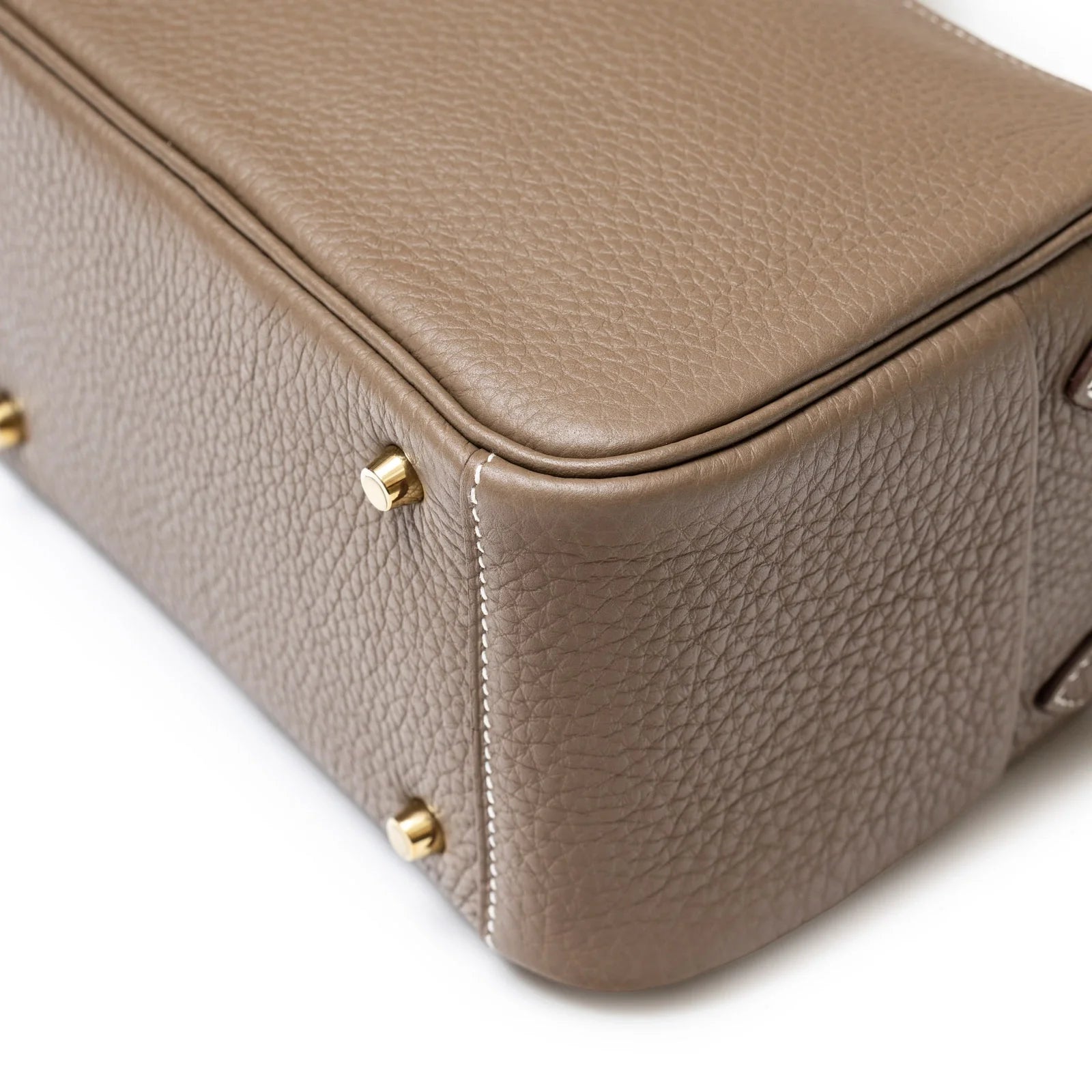 Hermès Mini Lindy I Etoupe Clemence Gold Hardware