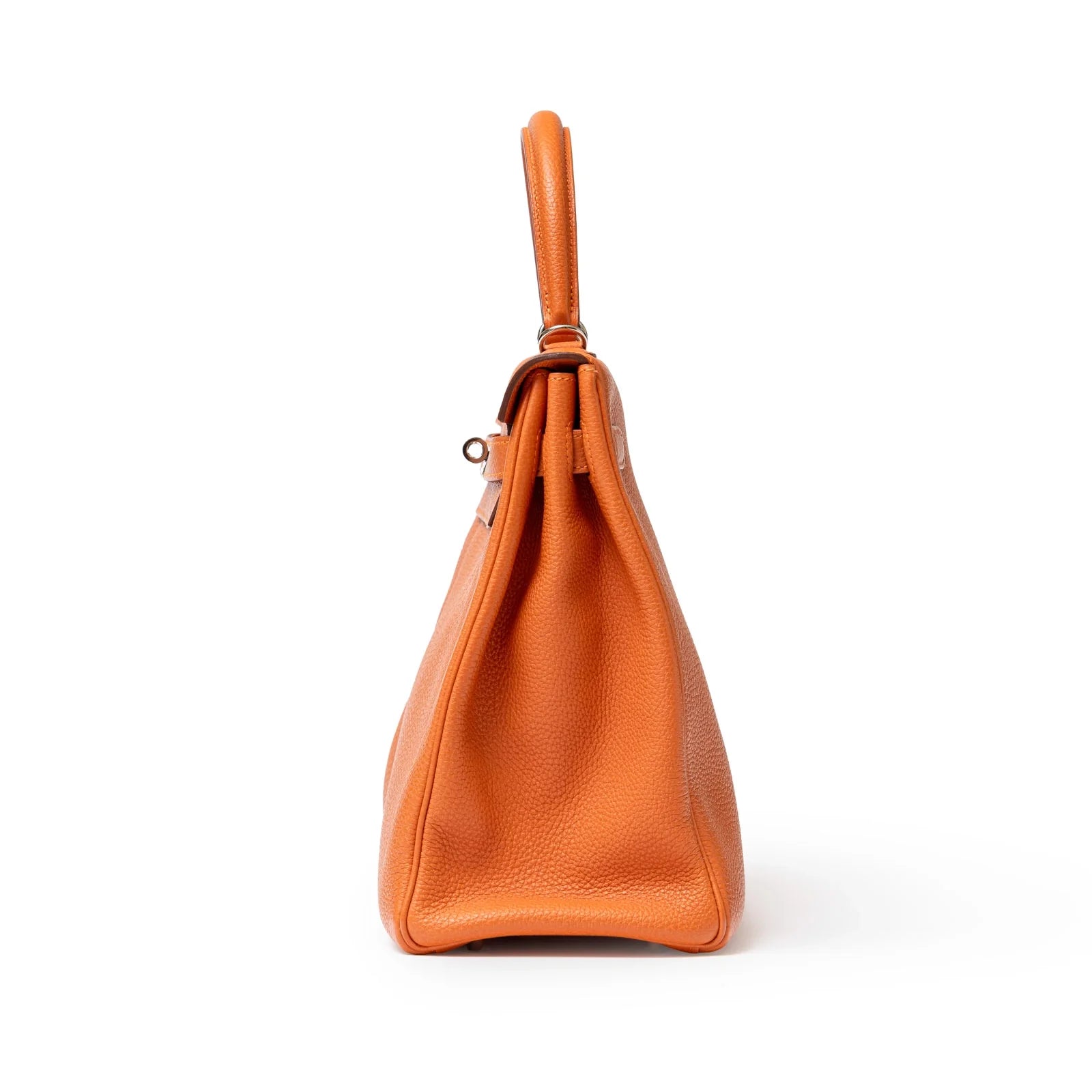 Hermès Kelly 35 Orange Togo Palladium Hardware