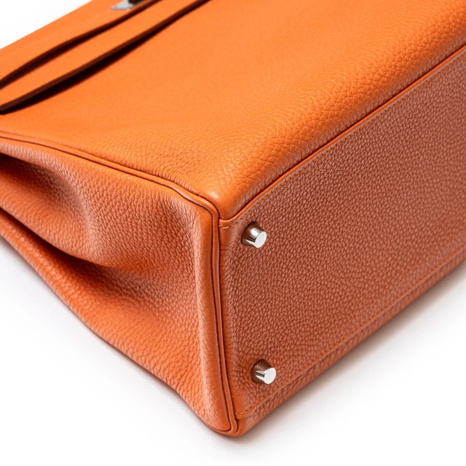 Hermès Kelly 35 Orange Togo Palladium Hardware