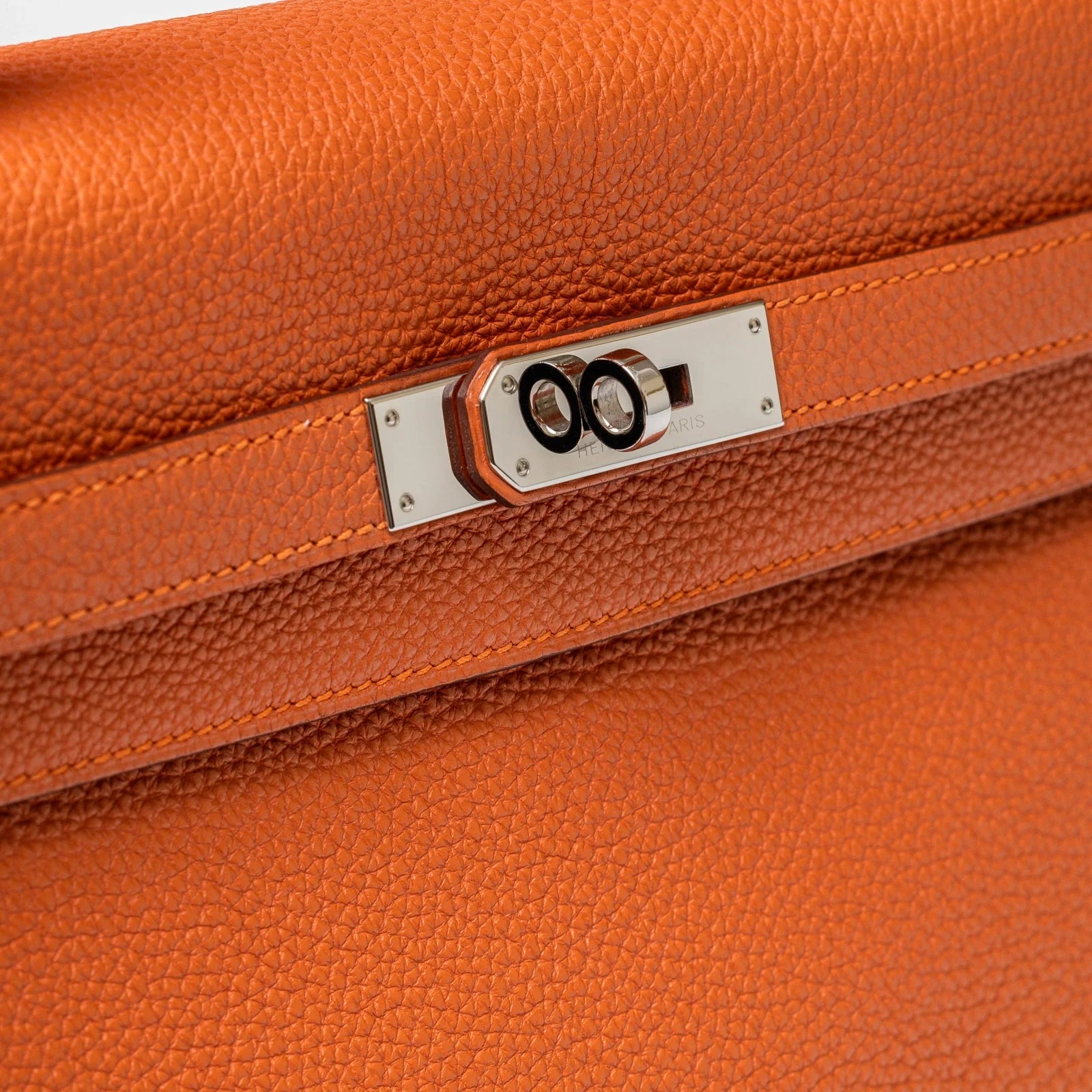Hermès Kelly 35 Orange Togo Palladium Hardware