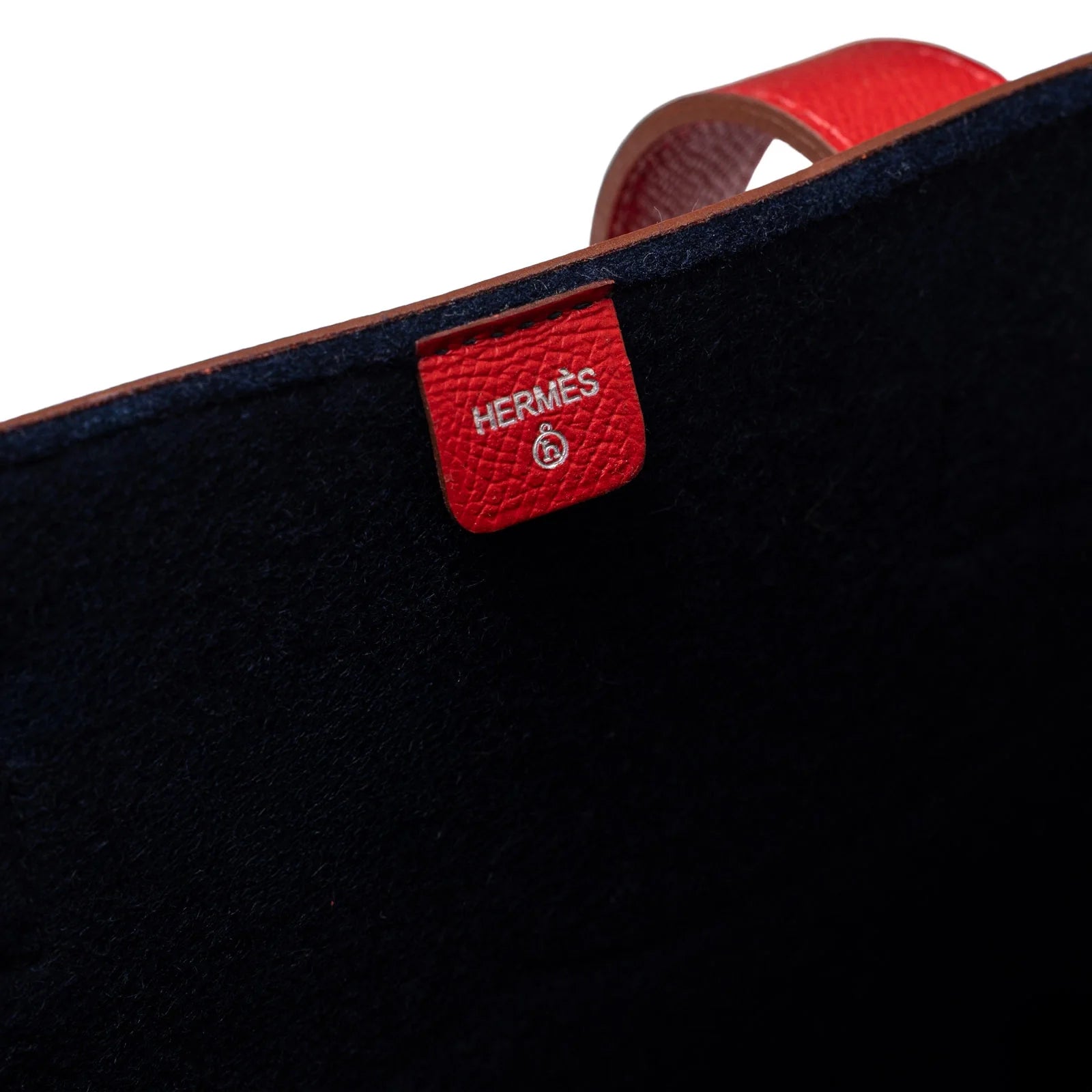 Hermès Petit H Decoupe Basse PM Skeleton Tote Rouge/Navy Epsom/Felt