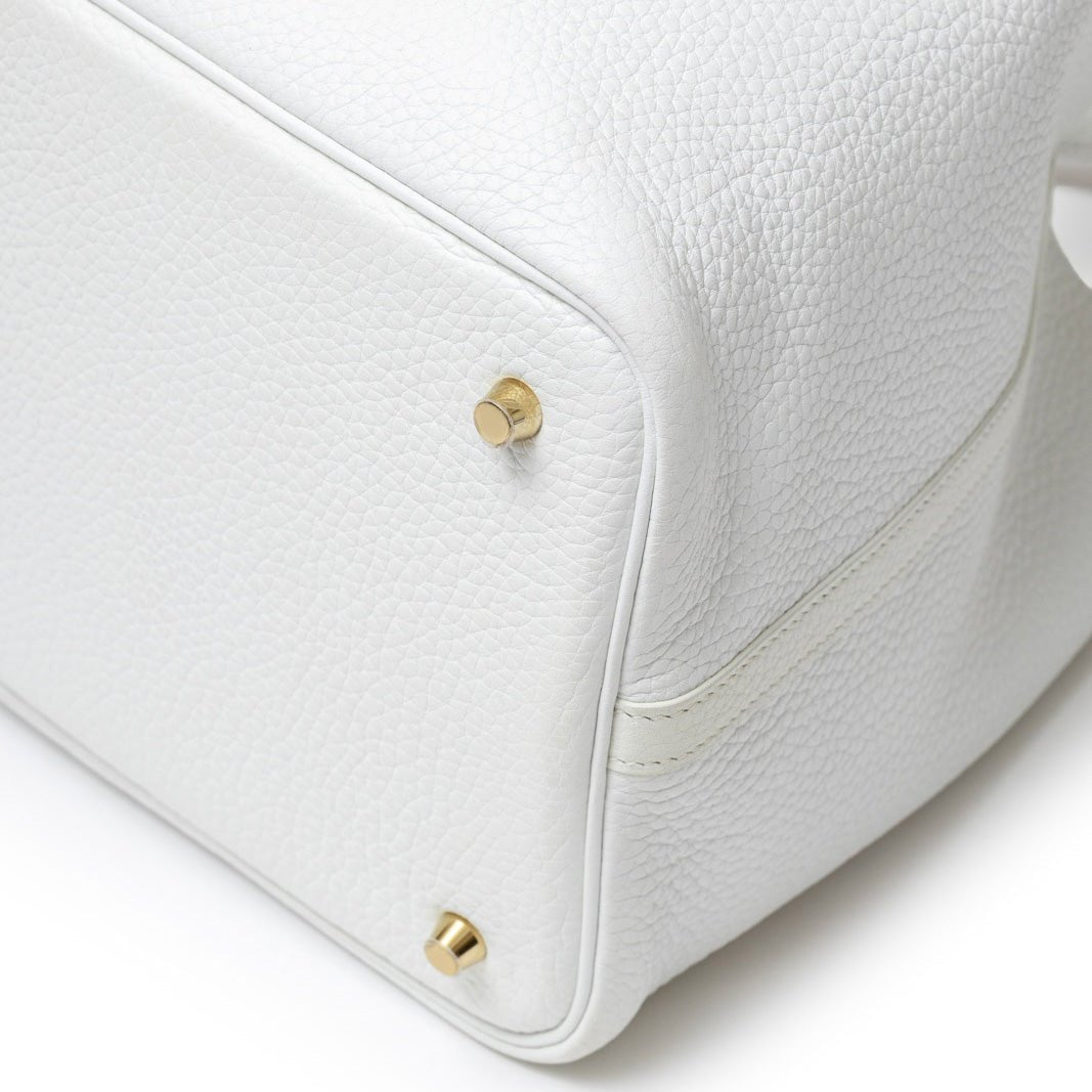Hermès Picotin 22 New White Clemence Leather Hardware