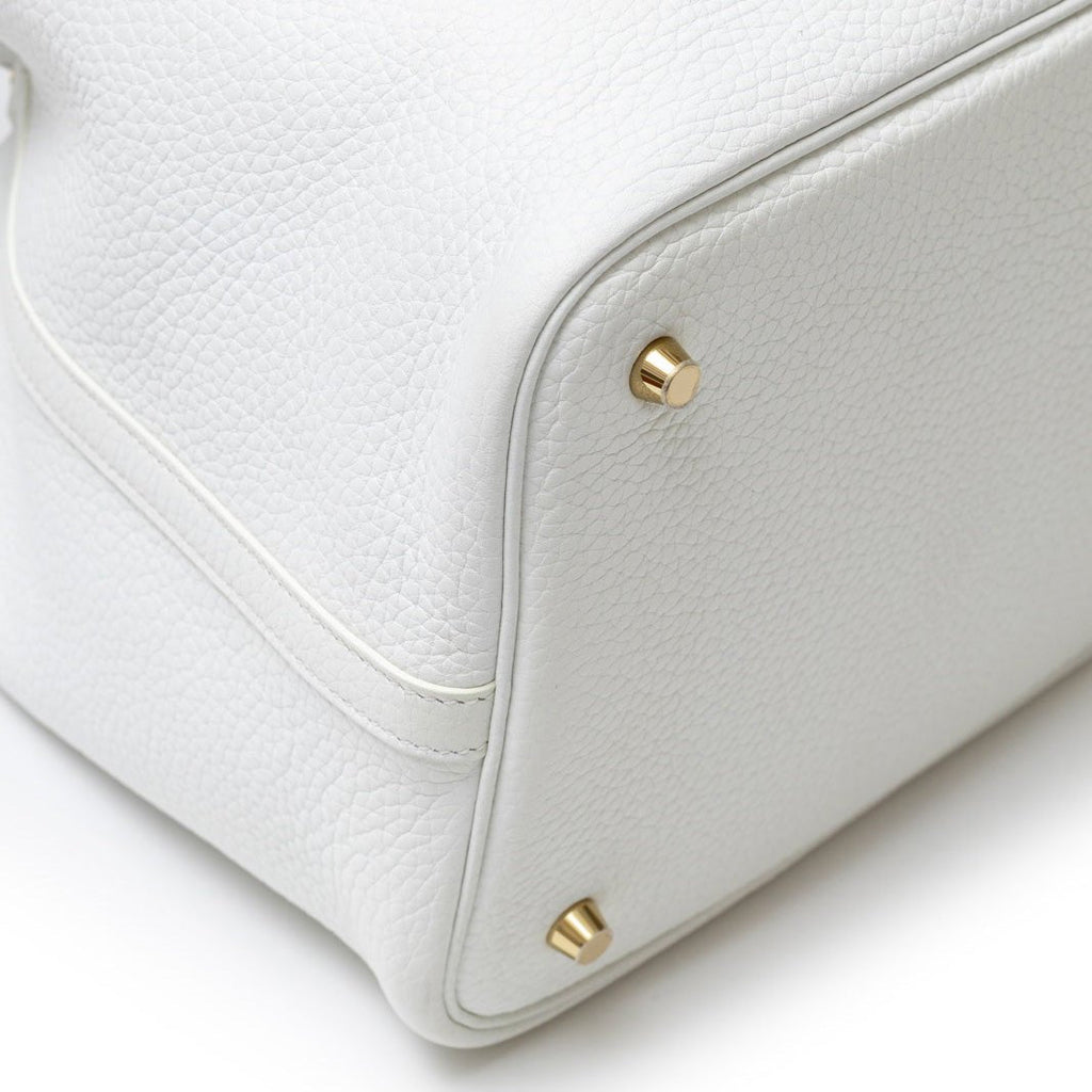 Hermès Picotin 22 New White Clemence Leather Hardware