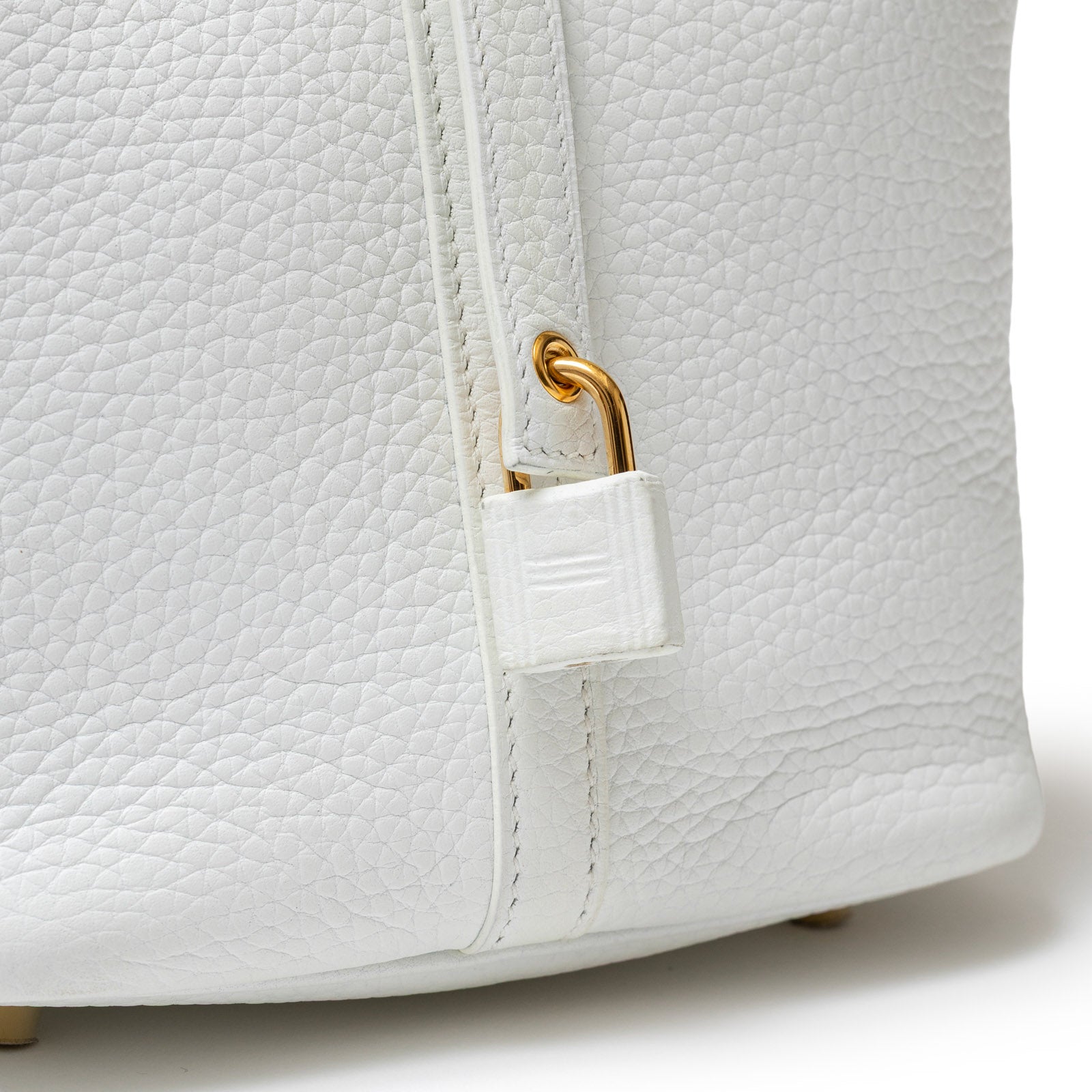 Hermès Picotin 22 New White Clemence Leather Hardware
