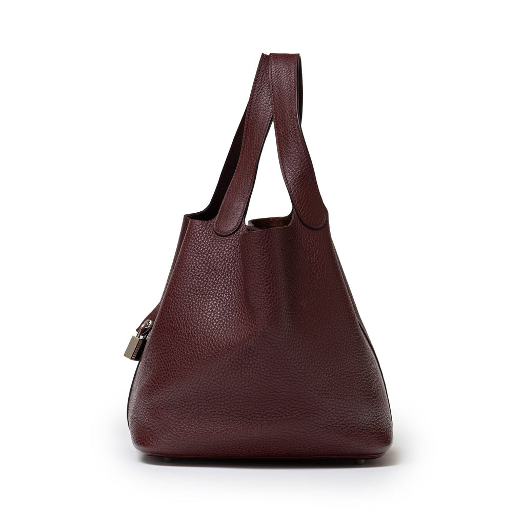 Hermès Picotin 22 Bordeaux Clemence Palladium Hardware