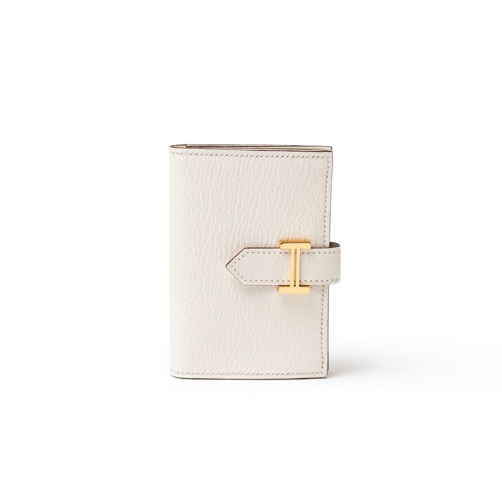 Hermès Mini Bearn Wallet Nata Chevre Mysore Gold Hardware