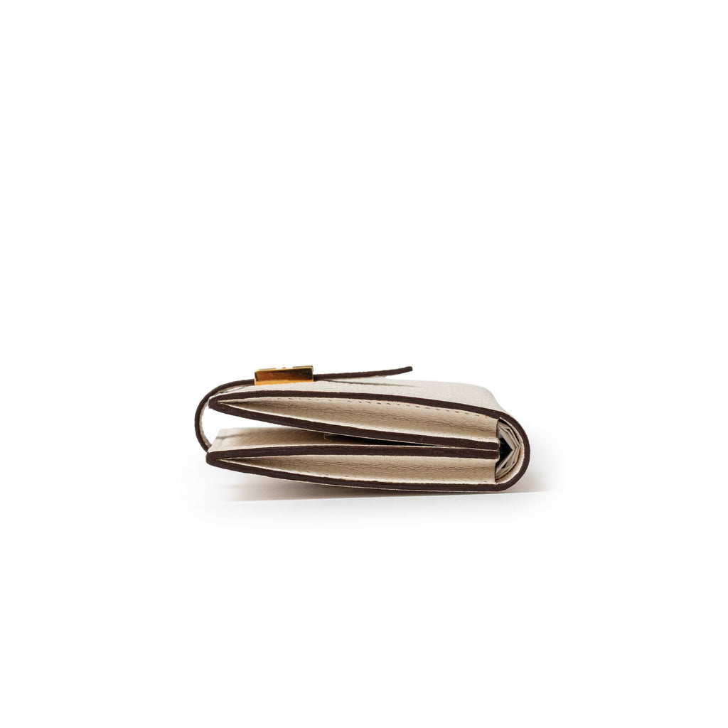Hermès Mini Bearn Wallet Nata Chevre Mysore Gold Hardware