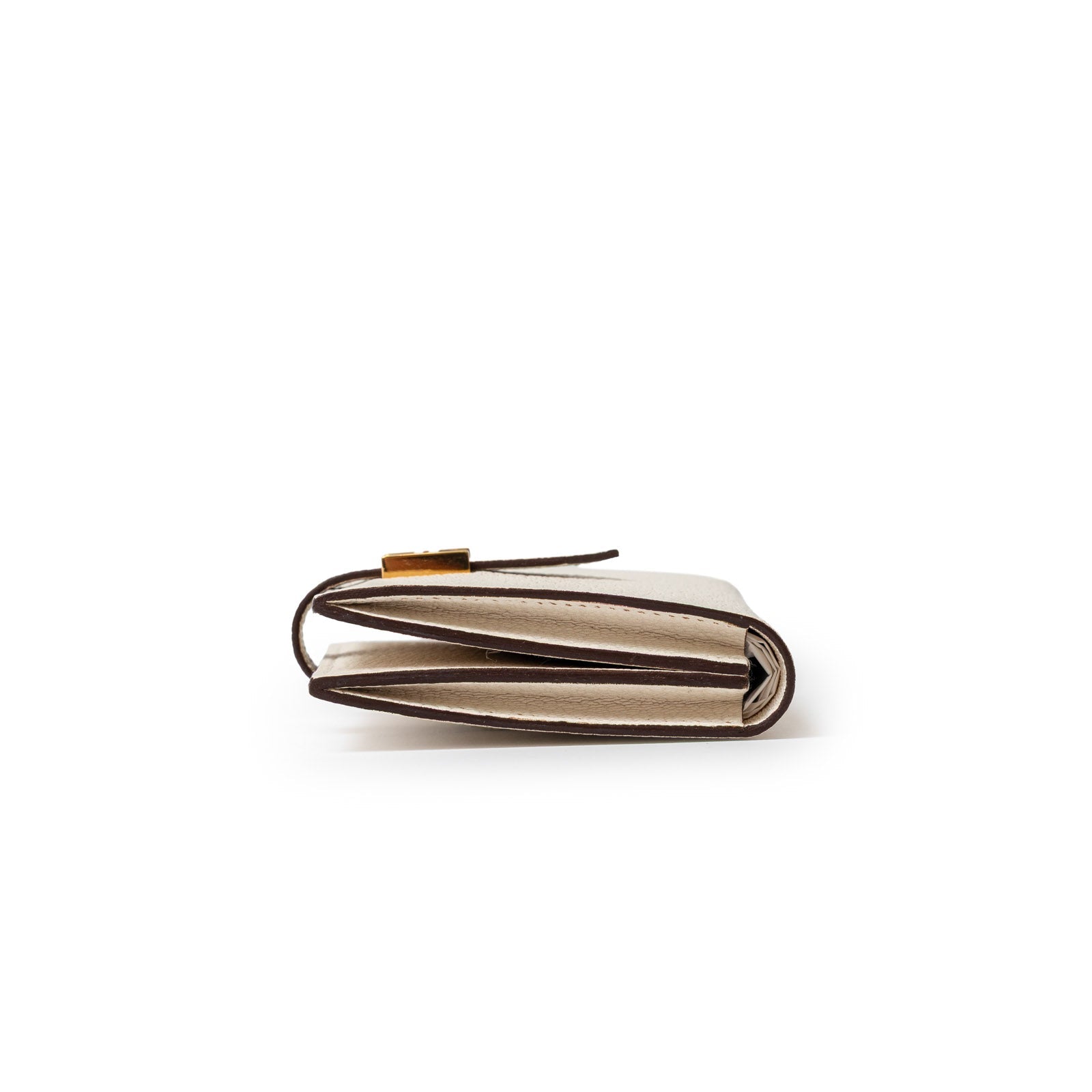 Hermès Mini Bearn Wallet Nata Chevre Mysore Gold Hardware