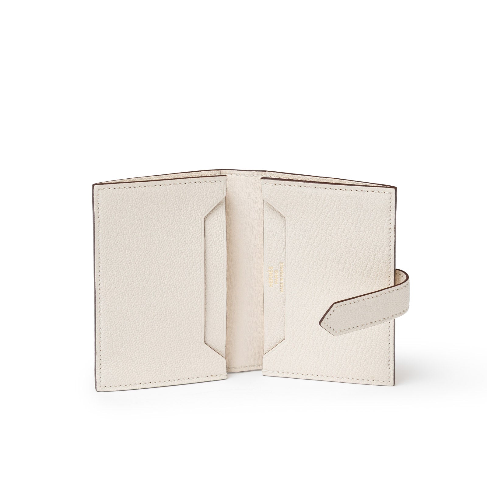 Hermès Mini Bearn Wallet Nata Chevre Mysore Gold Hardware
