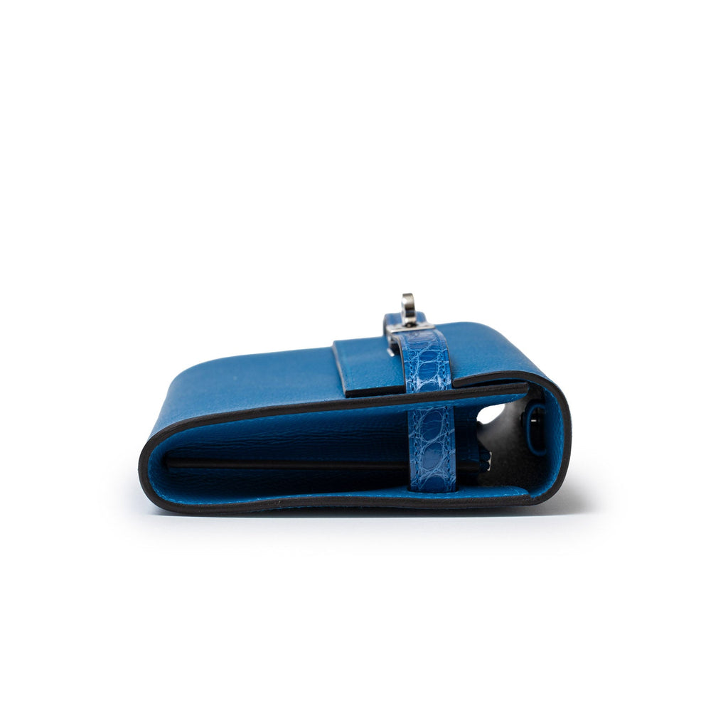 Hermès Kelly To Go Touch Mykonos/Blue Zellige Shiny Alligator/Epsom Palladium Hardware