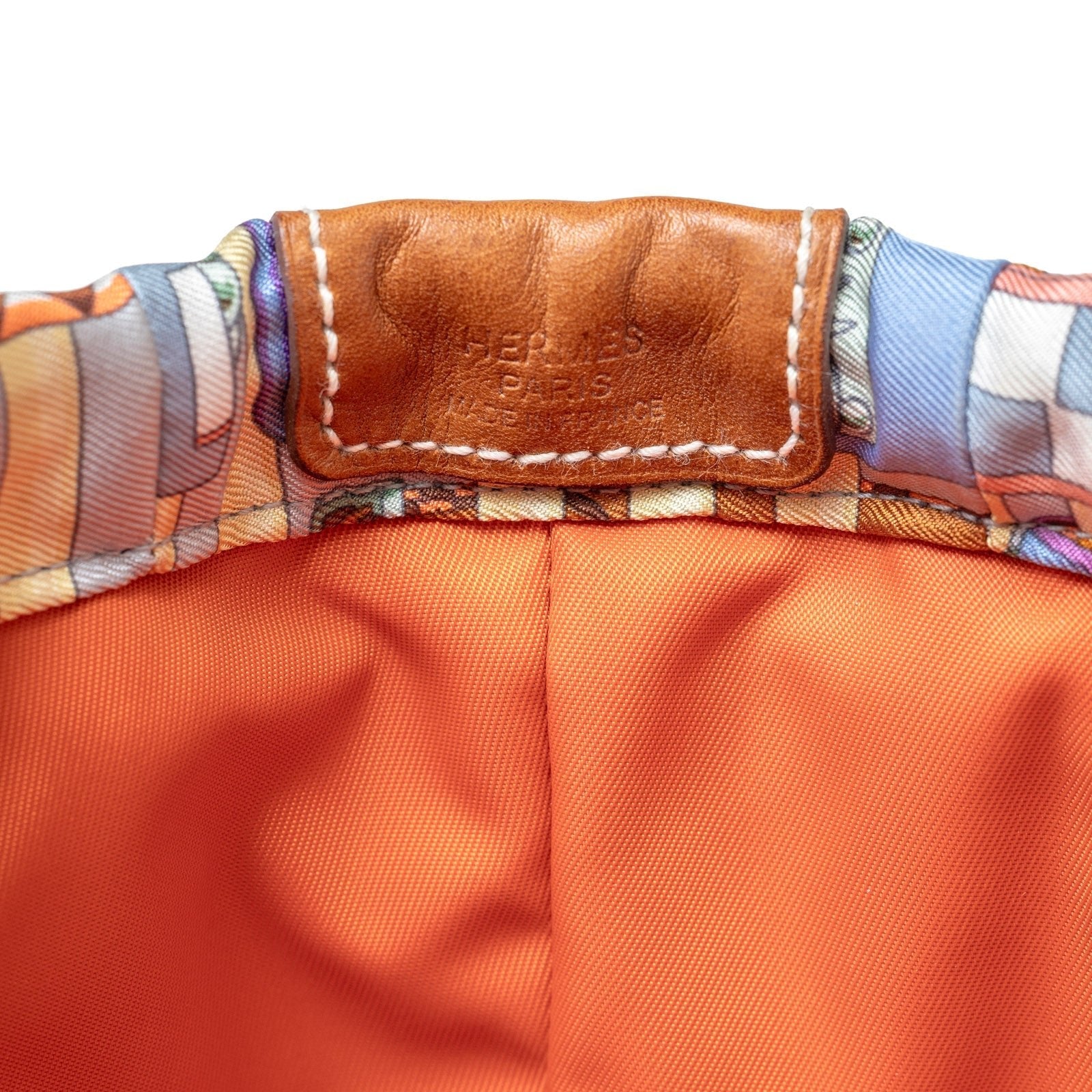 Hermès Fourbi 20 pouch Paprika/Rose pop/Fauve Nylon/Silk Barenia Palladium Hardware