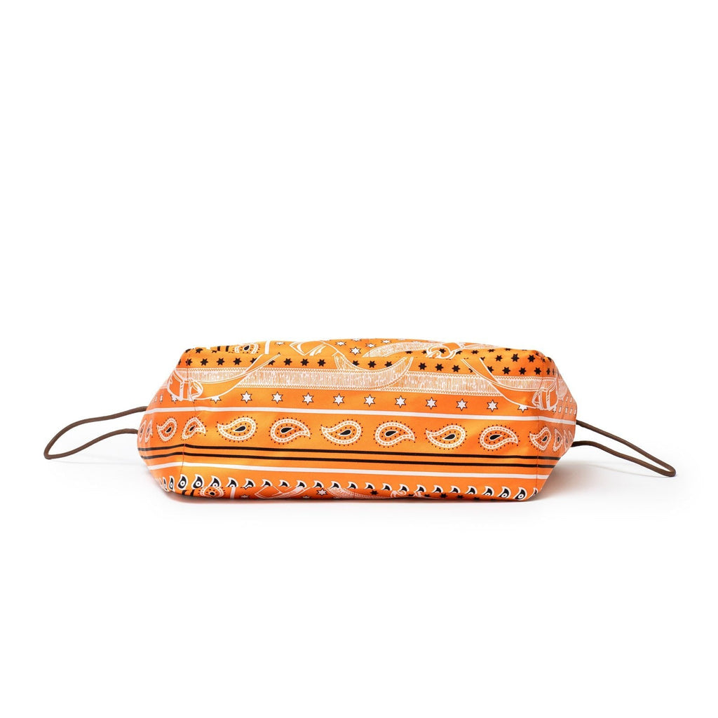 Hermès Fourbi 25 pouch Orange Nylon/Silk Barenia Palladium Hardware
