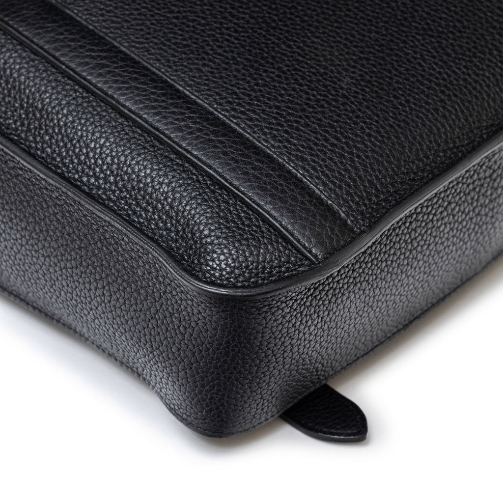 Hermès Steve Caporal Messenger 28 Black Clemence Palladium Hardware