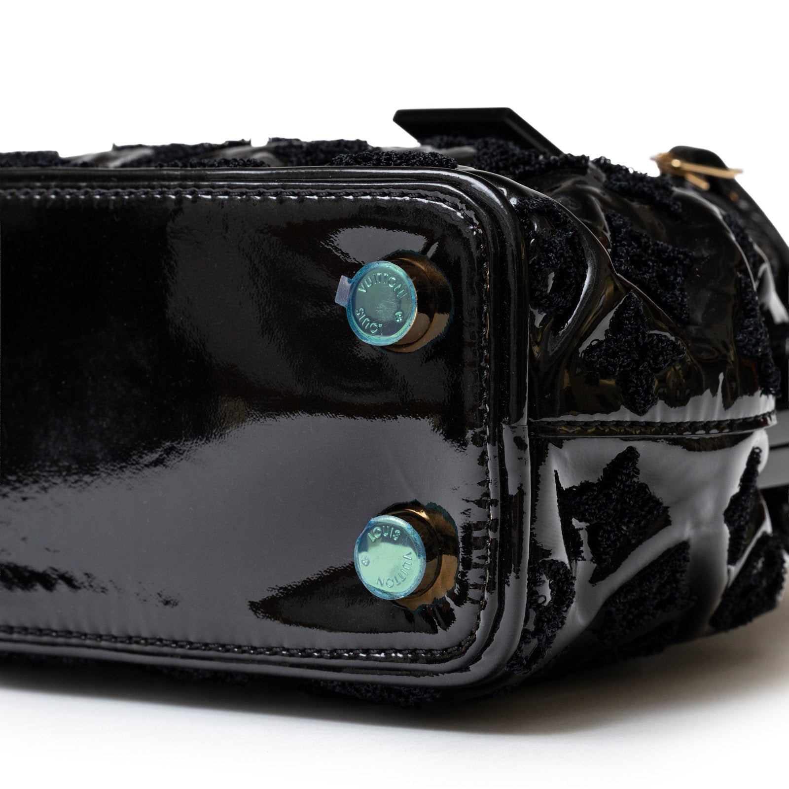 Louis Vuitton Fascination Lockit BB Black Patent Lambskin Gold Hardware