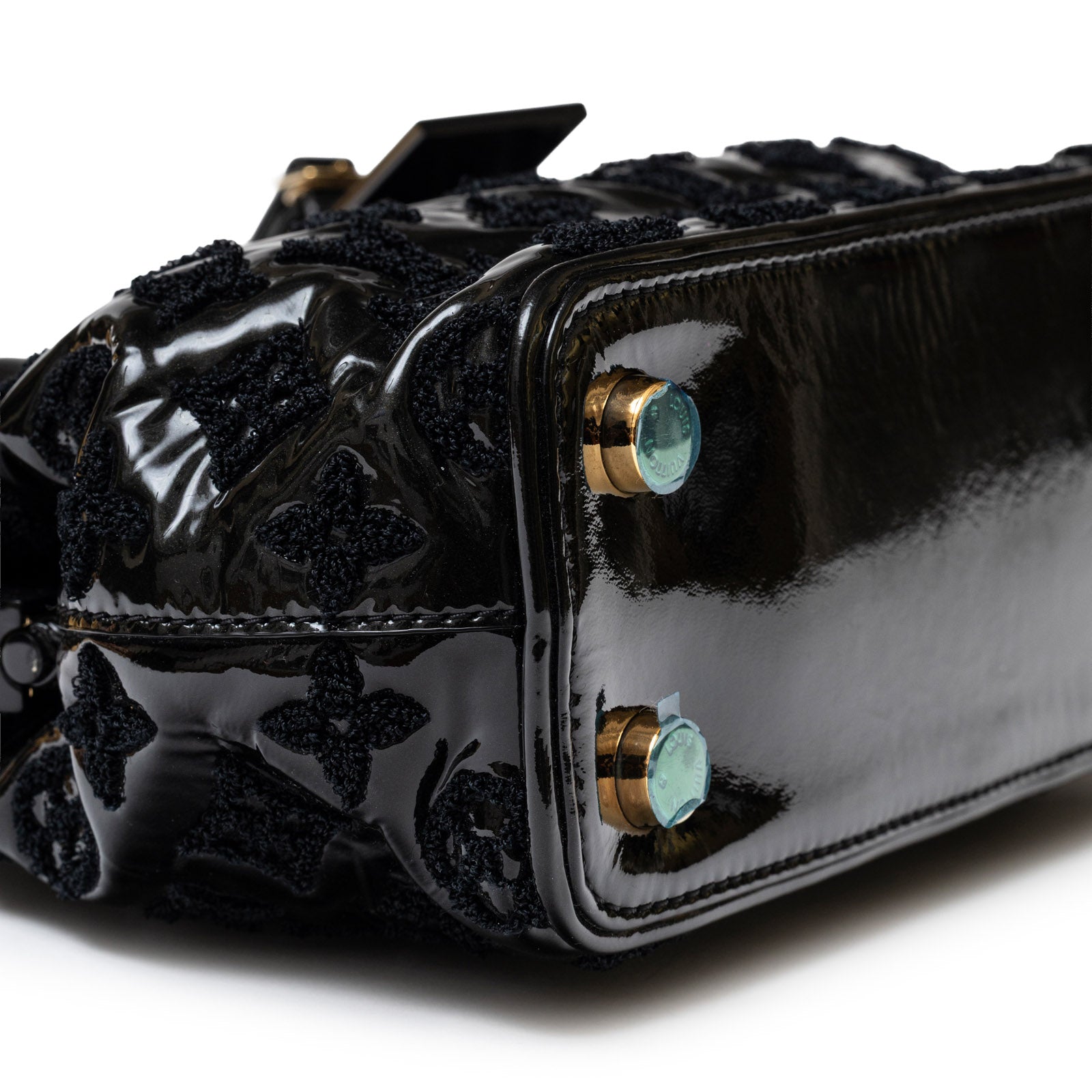 Louis Vuitton Fascination Lockit BB Black Patent Lambskin Gold Hardware