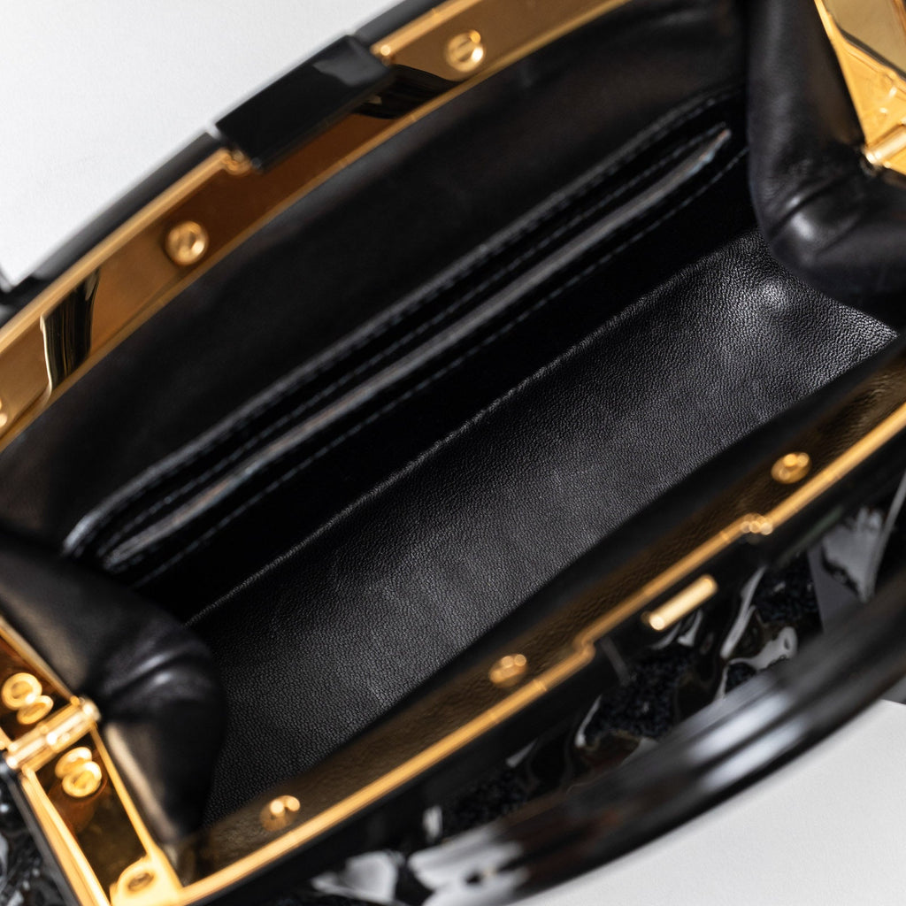 Louis Vuitton Fascination Lockit BB Black Patent Lambskin Gold Hardware
