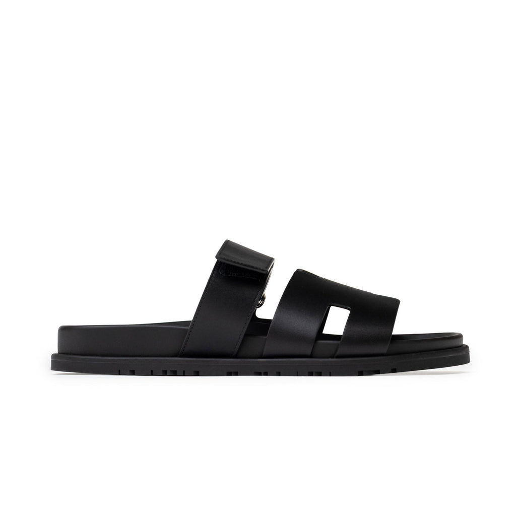 Hermès Chypre Sandal Men's Black Calf 40.5