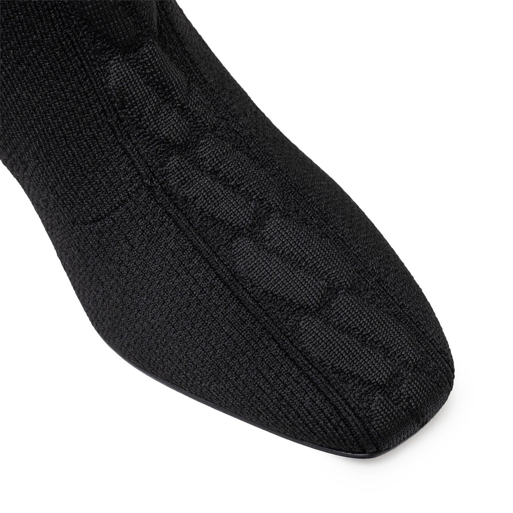 Hermès Volver 60 Ankle Boots Black Knit/Calf 36.5