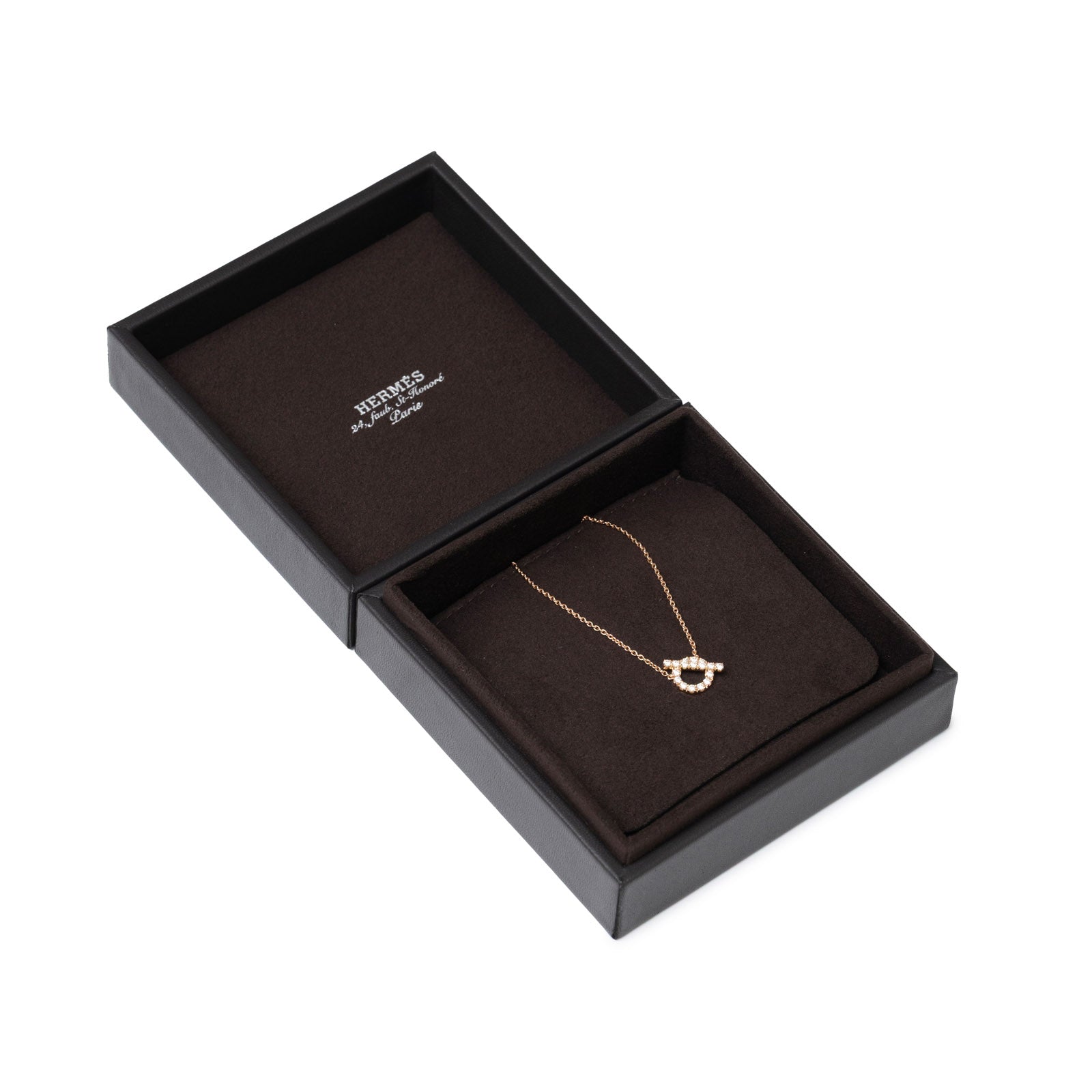 Hermès Finesse Pendant Diamonds and 18k Rose Gold