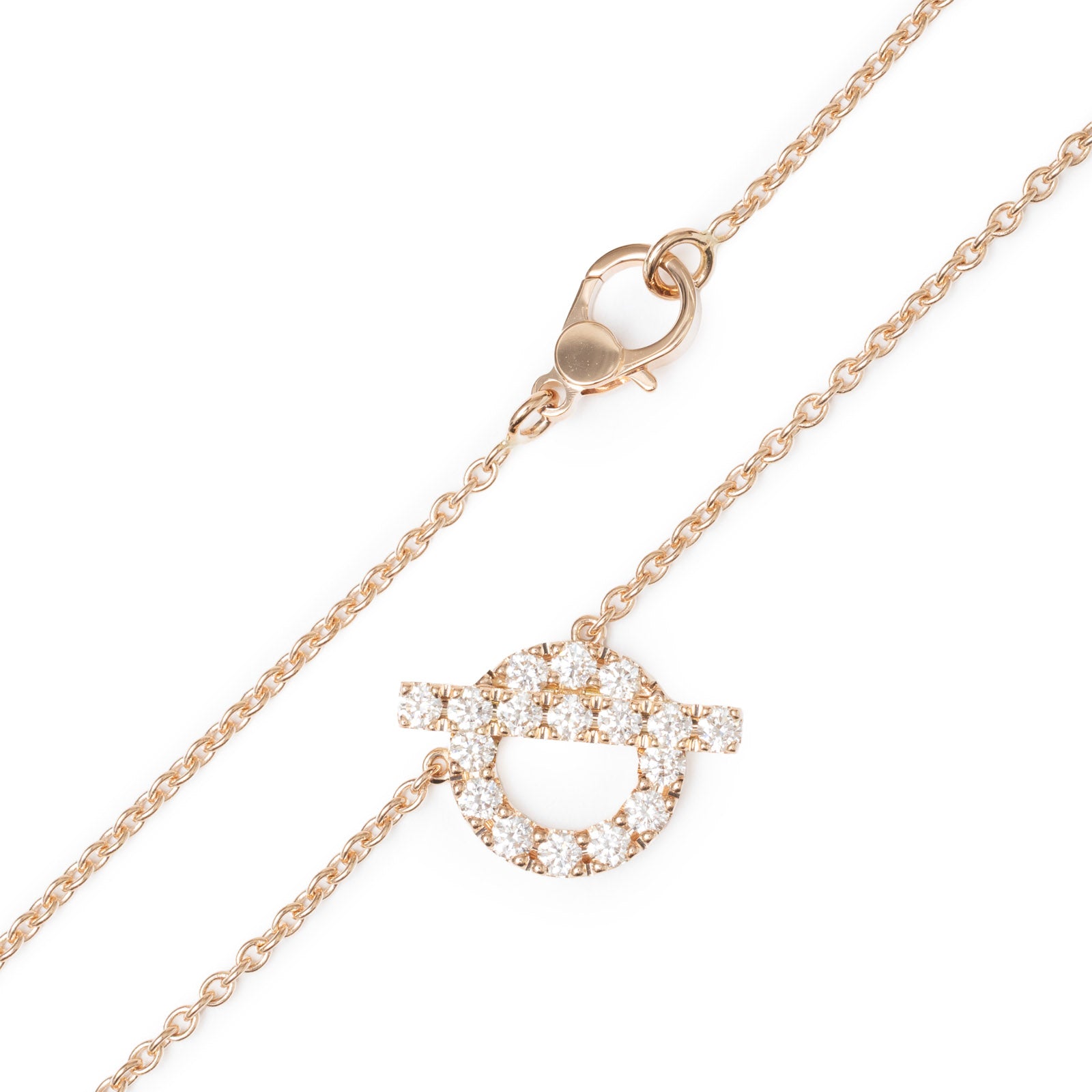 Hermès Finesse Pendant Diamonds and 18k Rose Gold