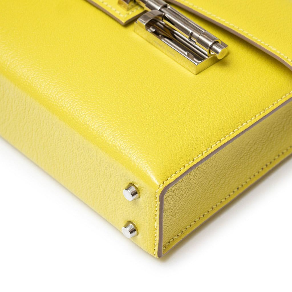 Hermès Mini Verrou Chaine Bag Lime Chevre Mysore Palladium Hardware