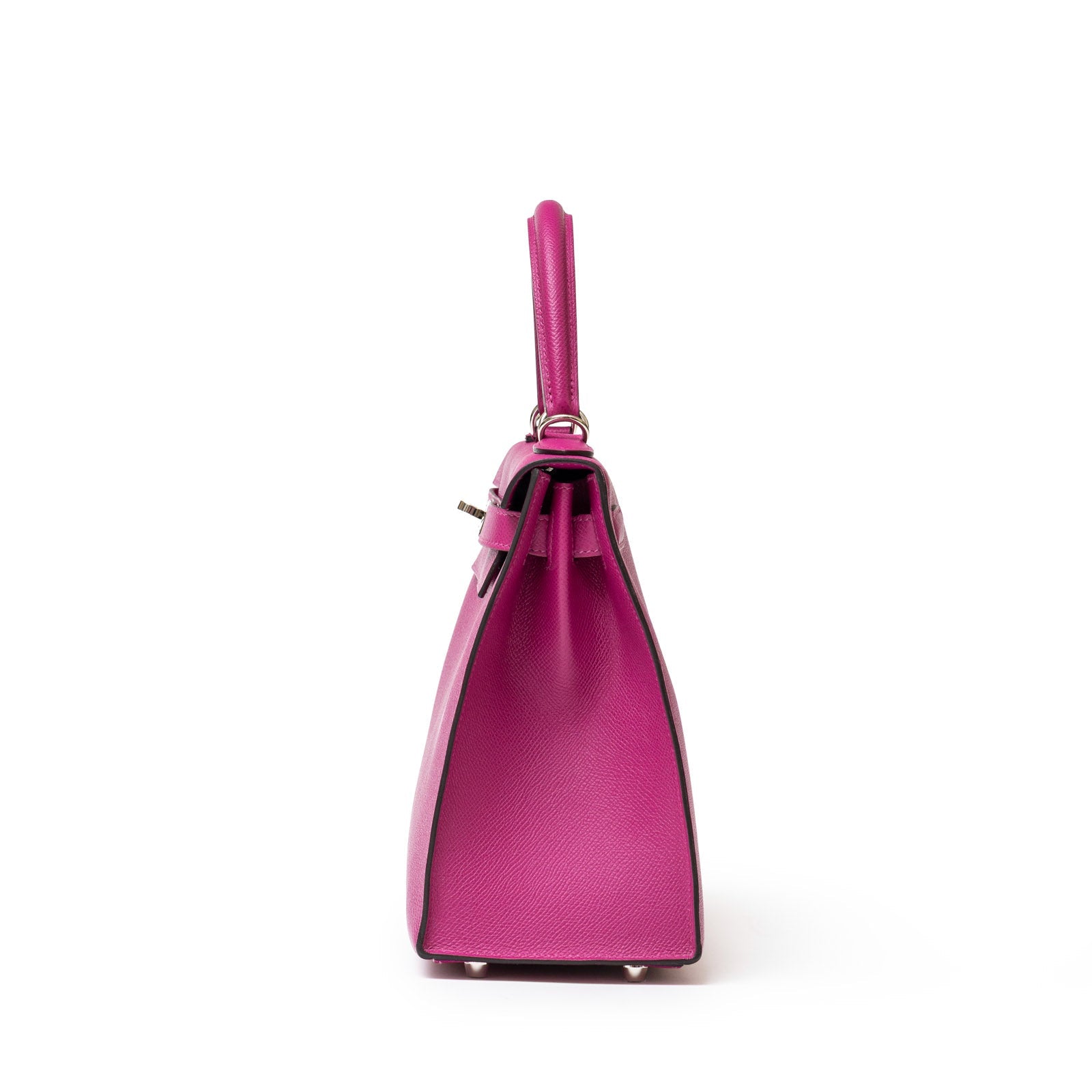 Hermès Kelly 28 Sellier Rose Pourpre Epsom Palladium Hardware