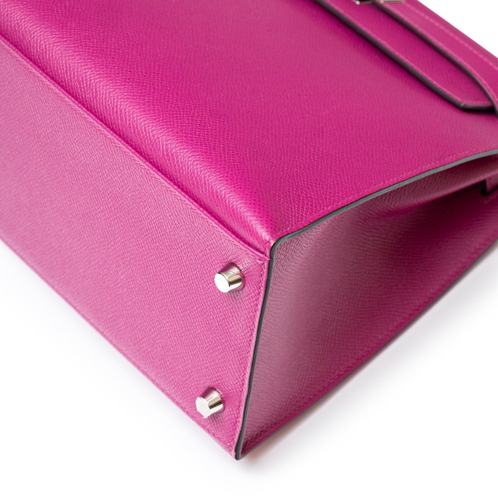 Hermès Kelly 28 Sellier Rose Pourpre Epsom Palladium Hardware