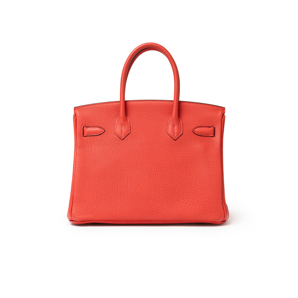 Hermès Birkin 30 Rouge Pivoine Clemence Gold Hardware
