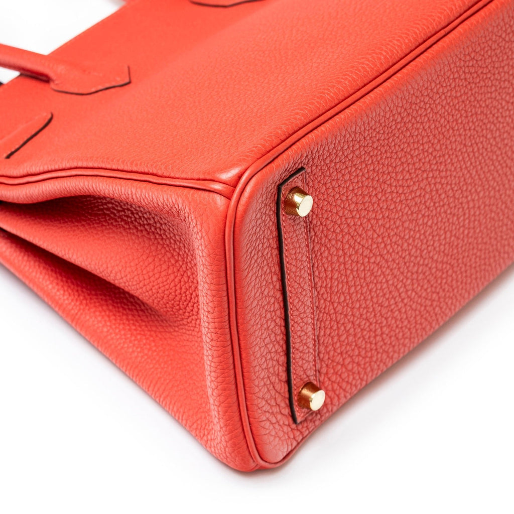 Hermès Birkin 30 Rouge Pivoine Clemence Gold Hardware