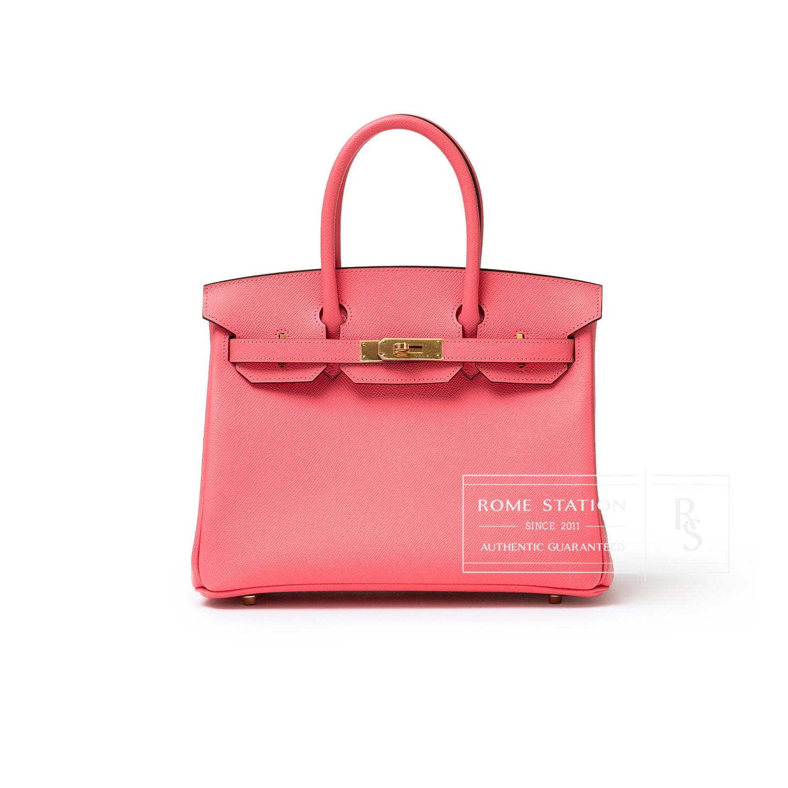 Hermès Special Order HSS Horseshoe Birkin 30 Rose Azalee Epsom Gold Hardware