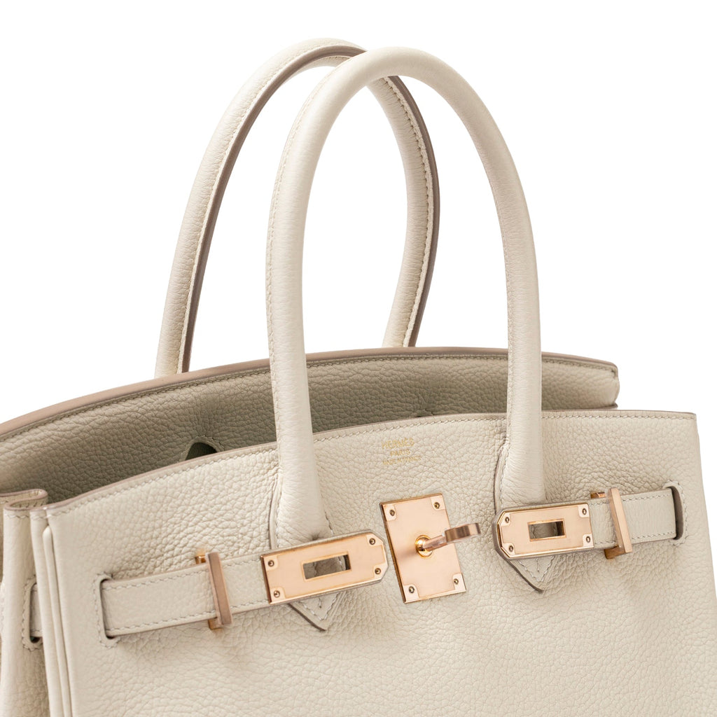 Hermès Birkin 30 Craie Togo Rose Gold Hardware