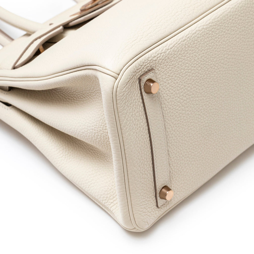 Hermès Birkin 30 Craie Togo Rose Gold Hardware