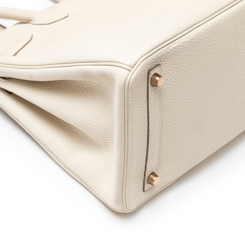 Hermès Birkin 30 Craie Togo Rose Gold Hardware