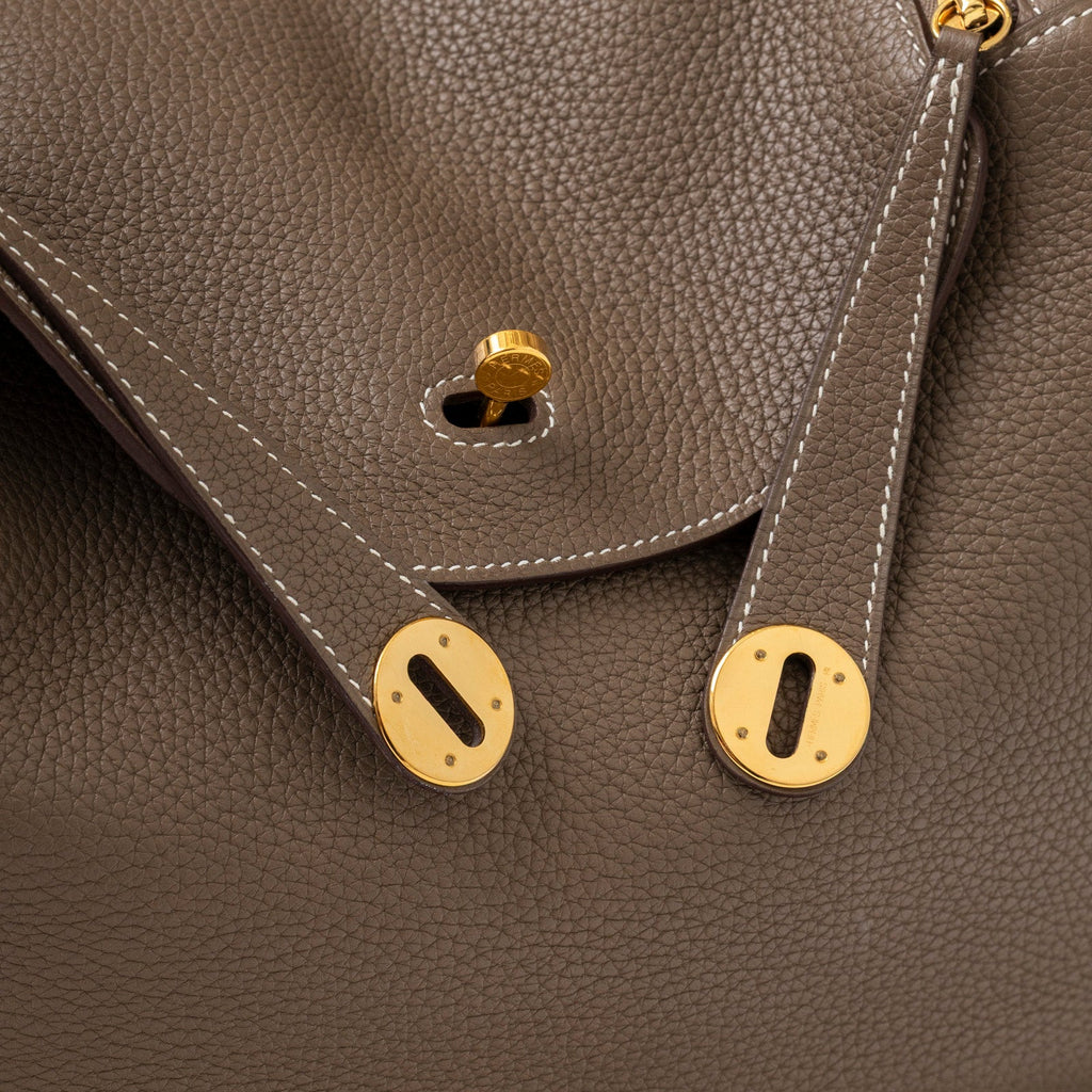 Hermès Lindy 30 Etoupe Clemence Gold Hardware