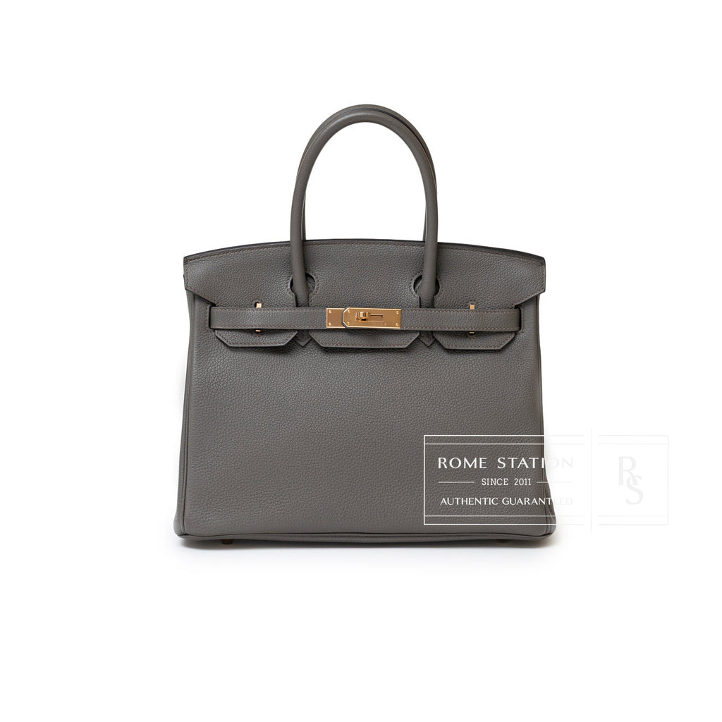 Hermès Birkin 30 Etain Togo Rose Gold Hardware