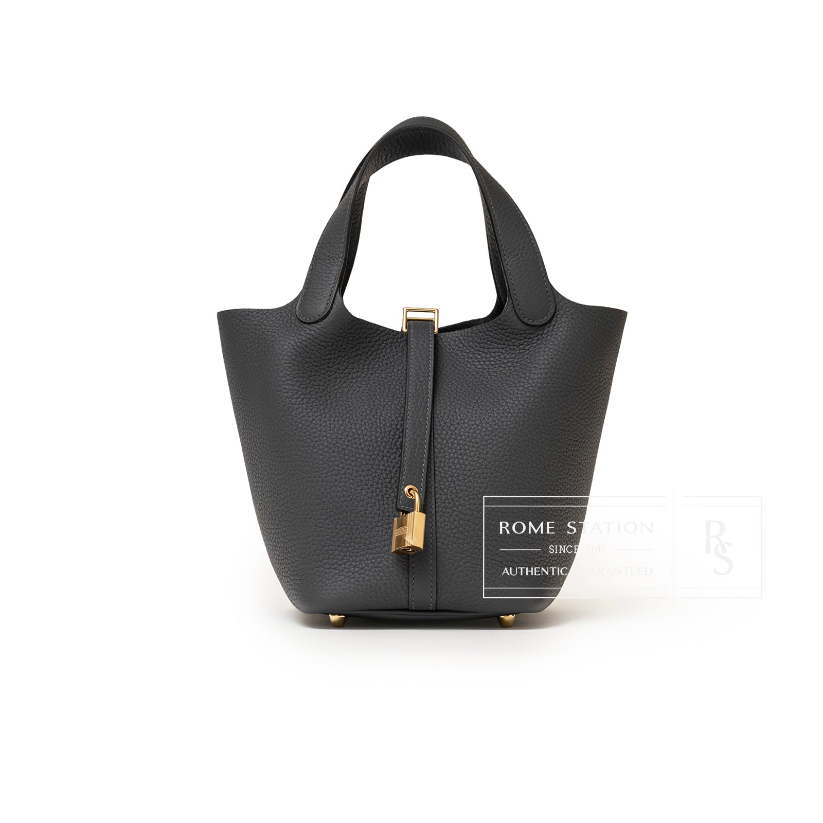 Hermès Picotin 18 Gris Misty Clemence Permabrass Hardware