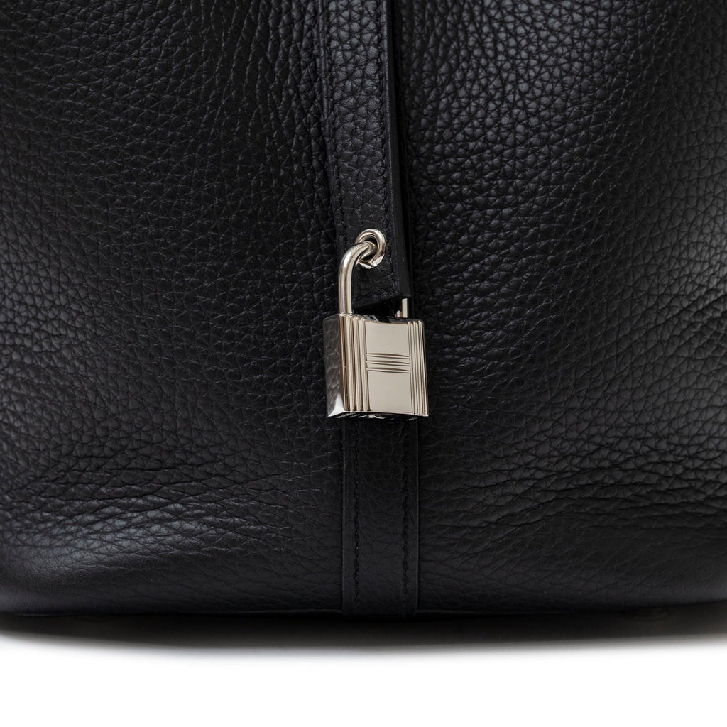 Hermès Picotin 22 Black Clemence Palladium Hardware