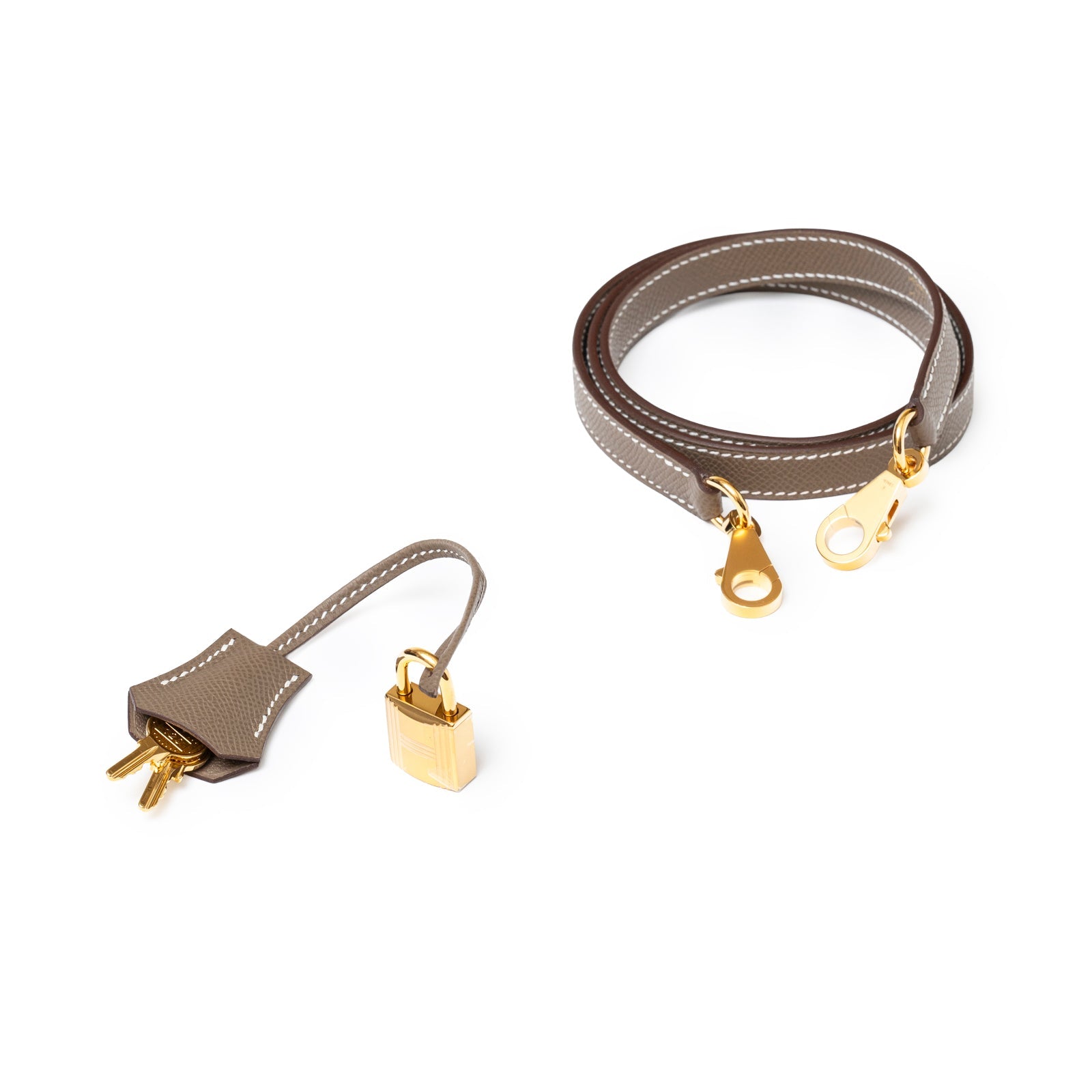 Hermès Kelly 25 Sellier Etoupe Epsom Gold Hardware