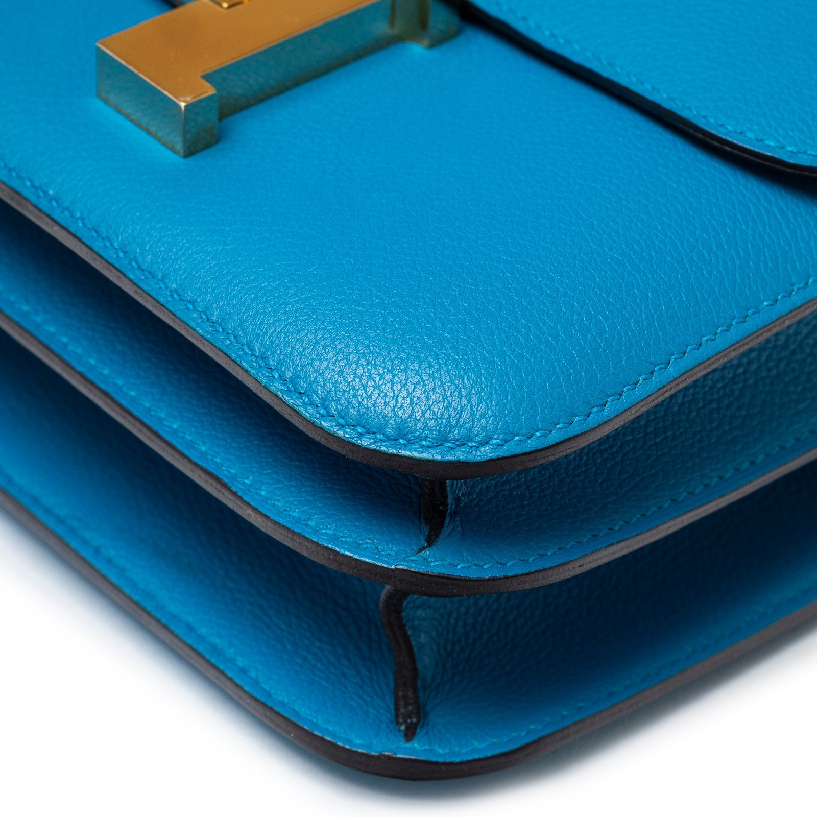 Hermès Constance 24 Blue Zanzibar Evercolor Gold Hardware