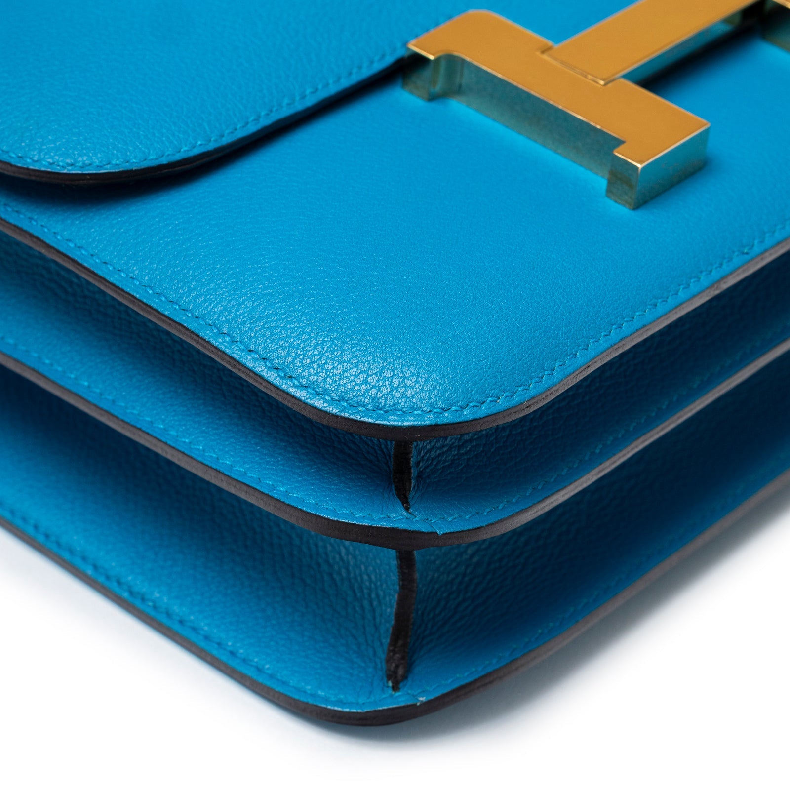 Hermès Constance 24 Blue Zanzibar Evercolor Gold Hardware