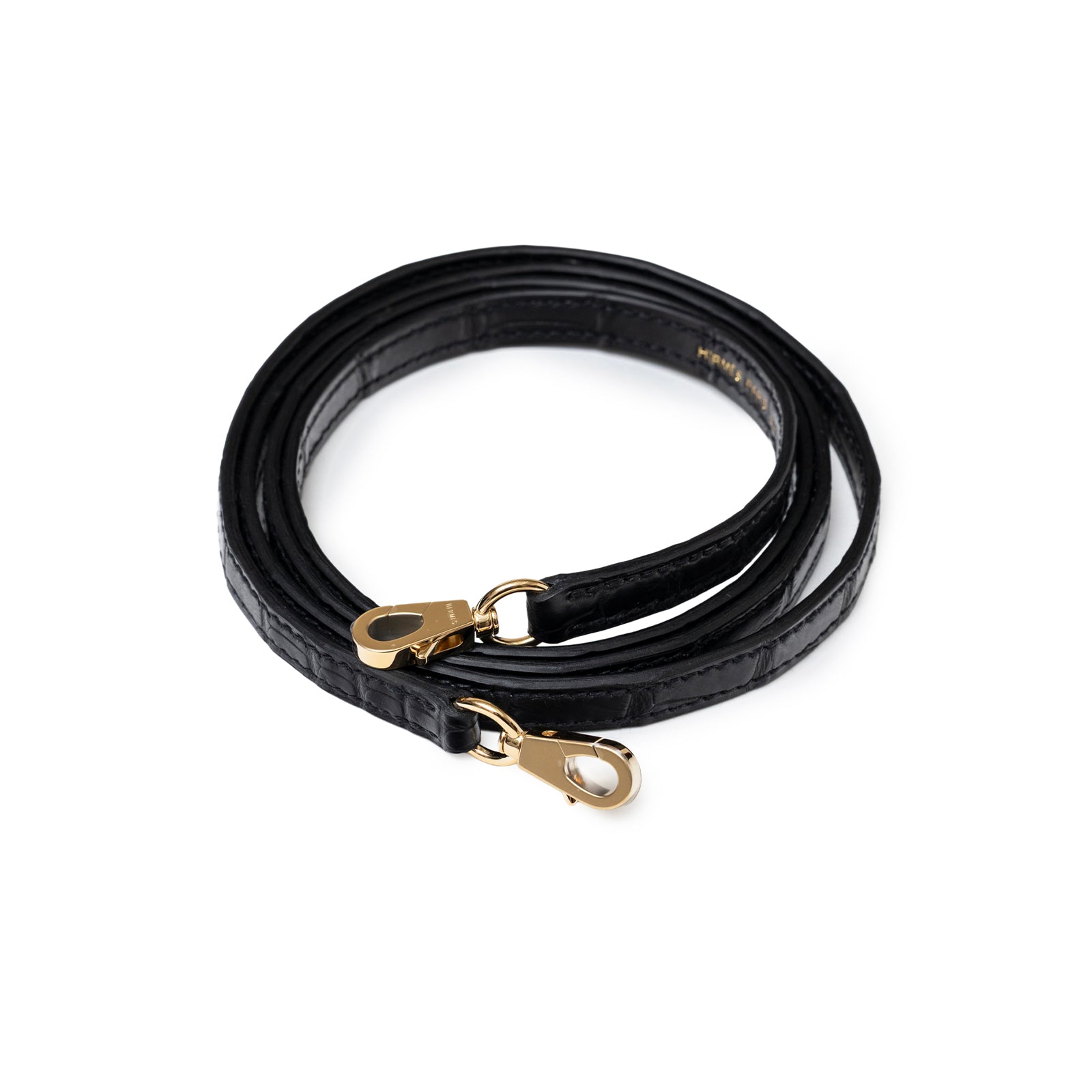 Hermès Special Order HSS Horseshoe Mini Kelly II Black/Blue Matte Alligator Permabrass Hardware