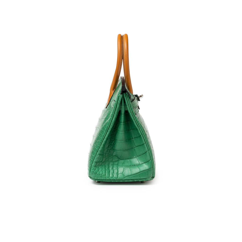 Hermès Birkin 30 Touch Cactus/Naturel-Sable Matte Alligator Palladium Hardware
